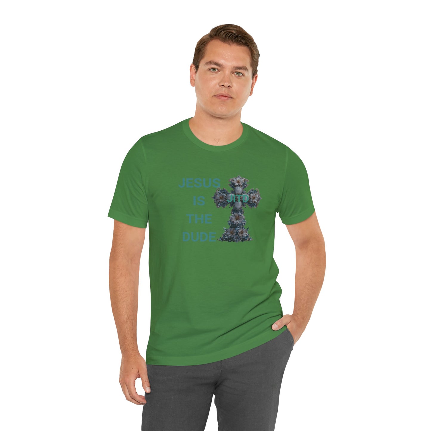 JITD BLUE FLOWER CROSS TEE