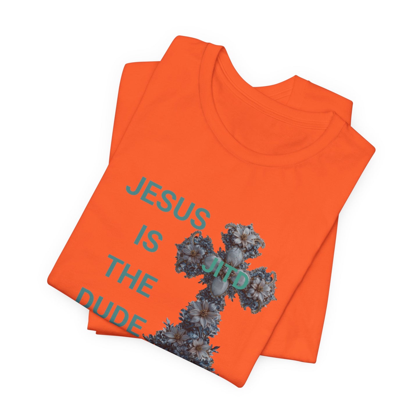JITD BLUE FLOWER CROSS TEE