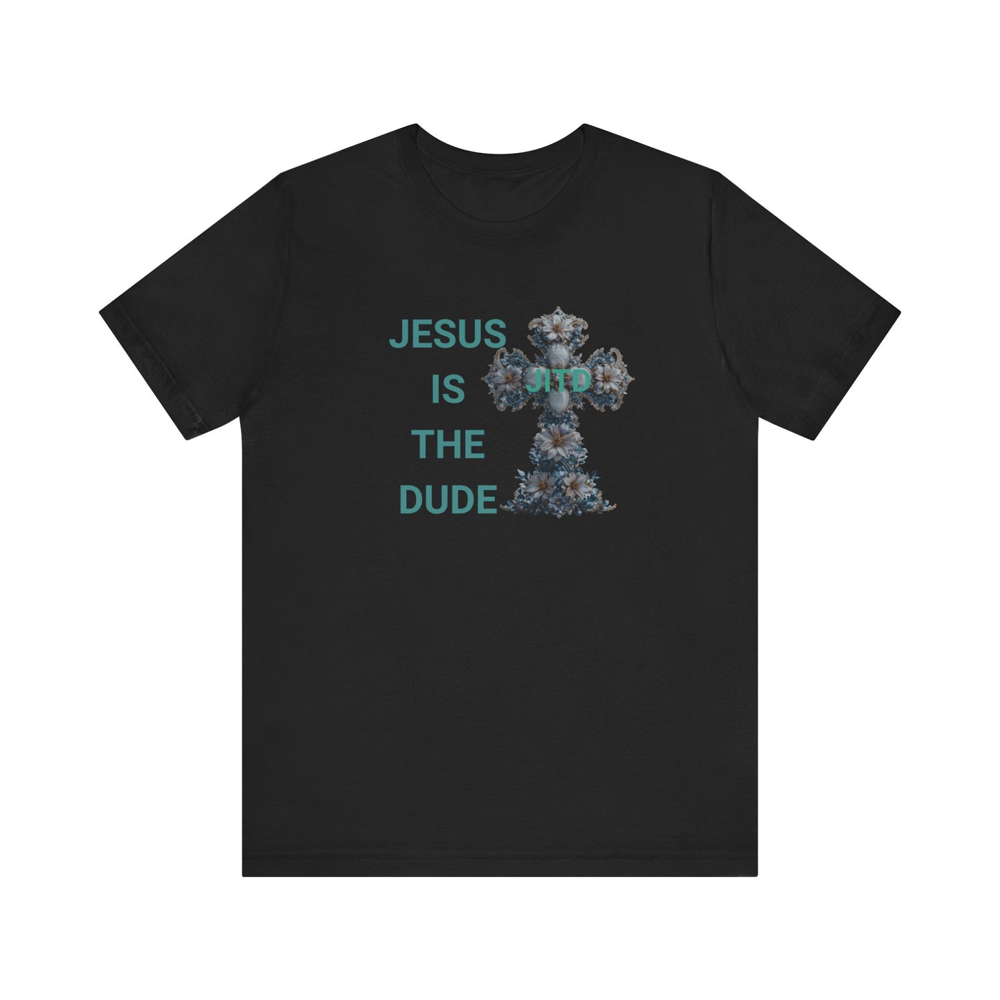JITD BLUE FLOWER CROSS TEE