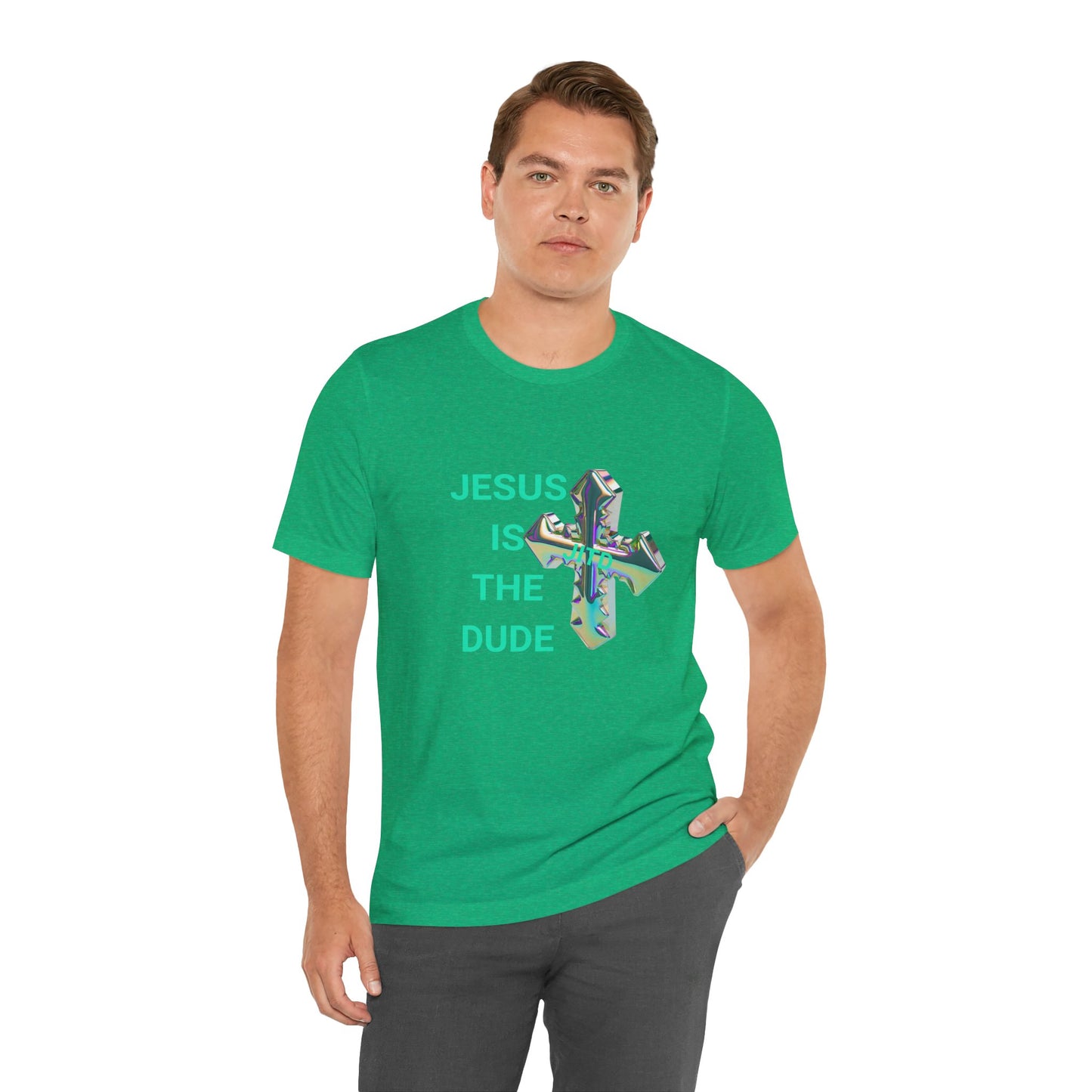 JITD IRIDESCENT CROSS TEE