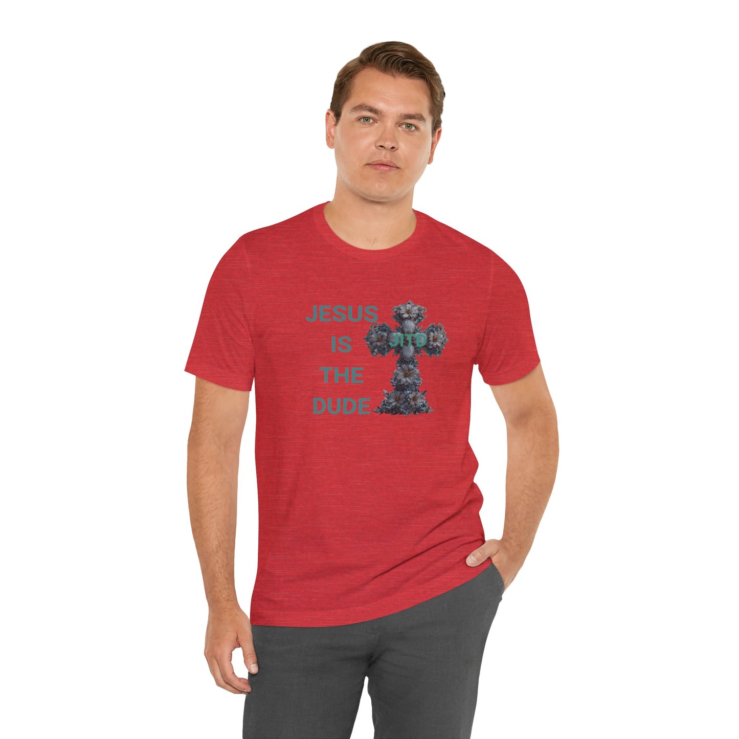 JITD BLUE FLOWER CROSS TEE
