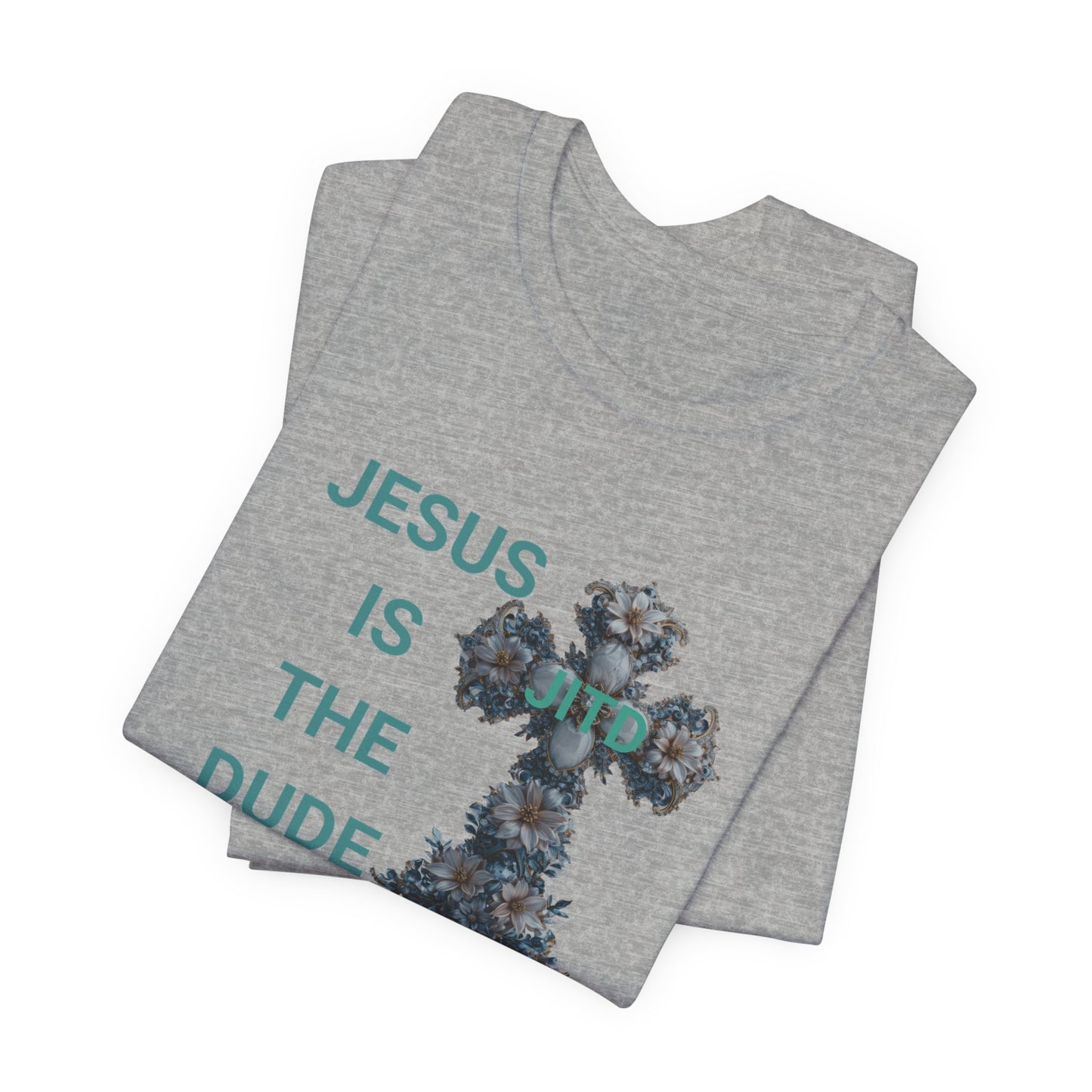 JITD BLUE FLOWER CROSS TEE