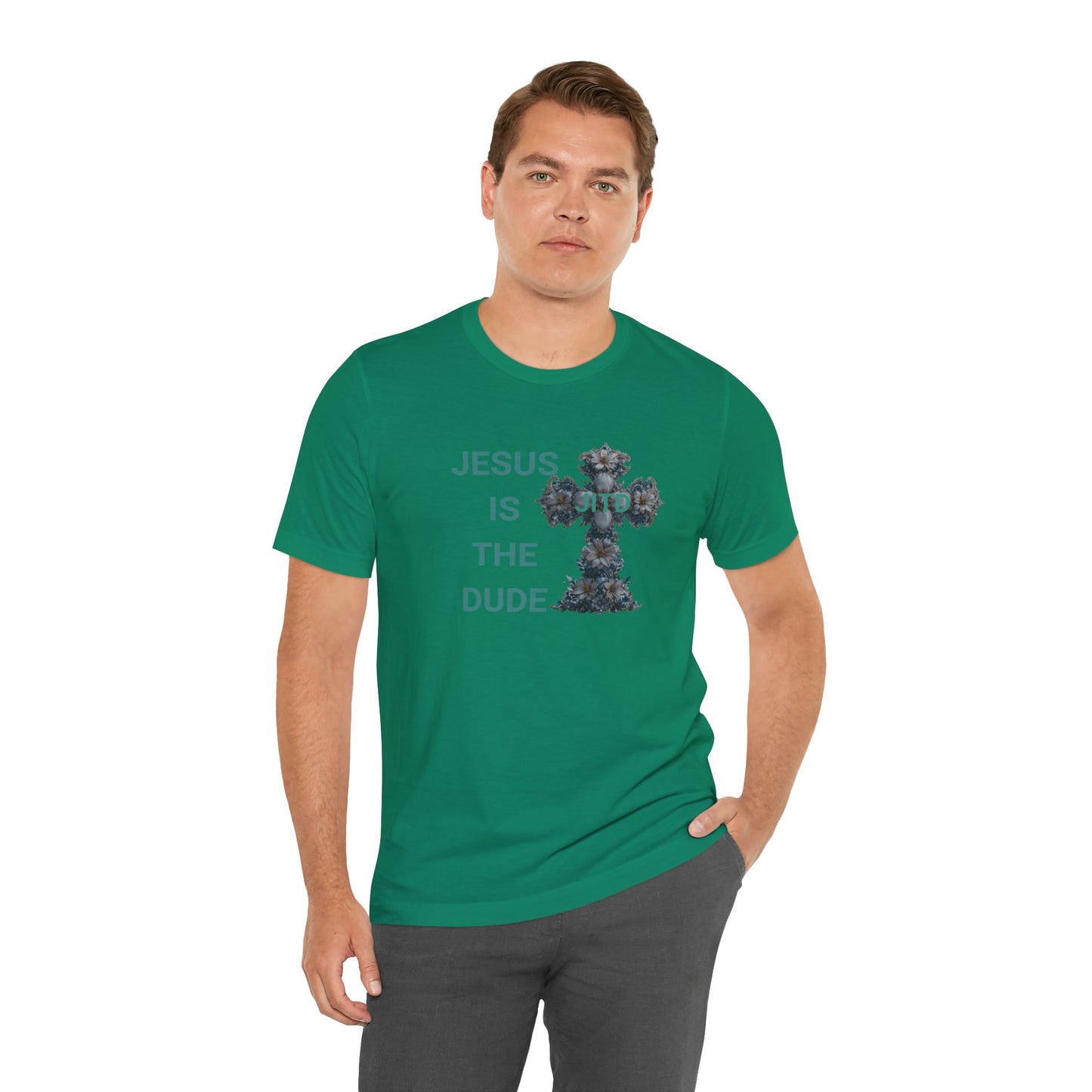 JITD BLUE FLOWER CROSS TEE
