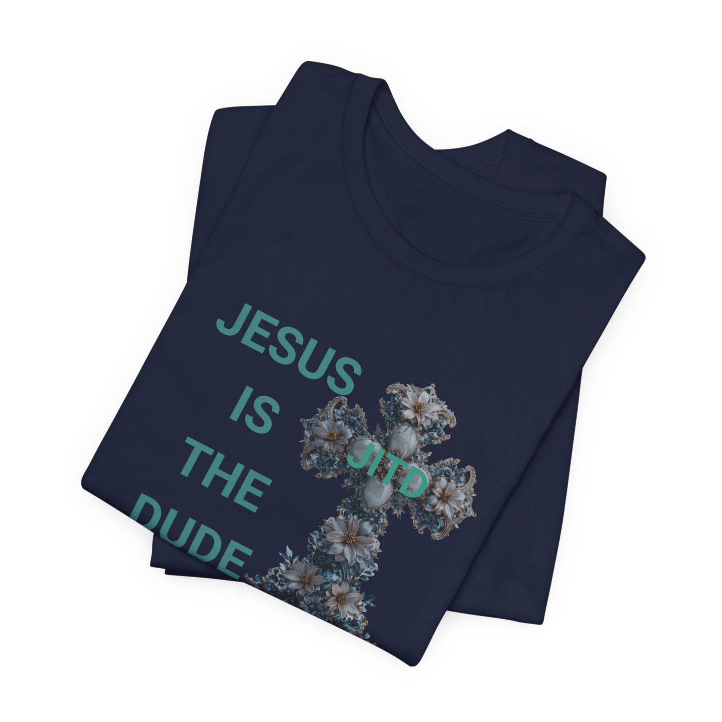 JITD BLUE FLOWER CROSS TEE