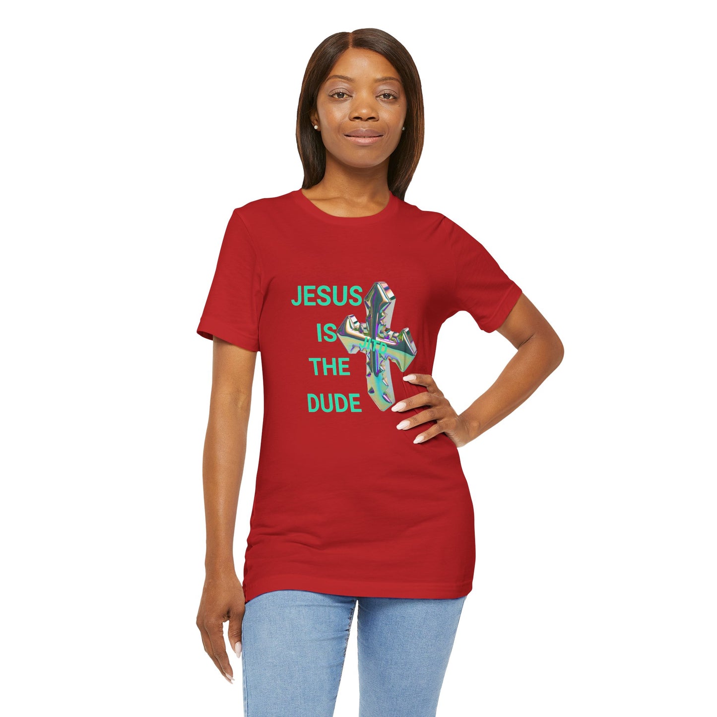 JITD IRIDESCENT CROSS TEE