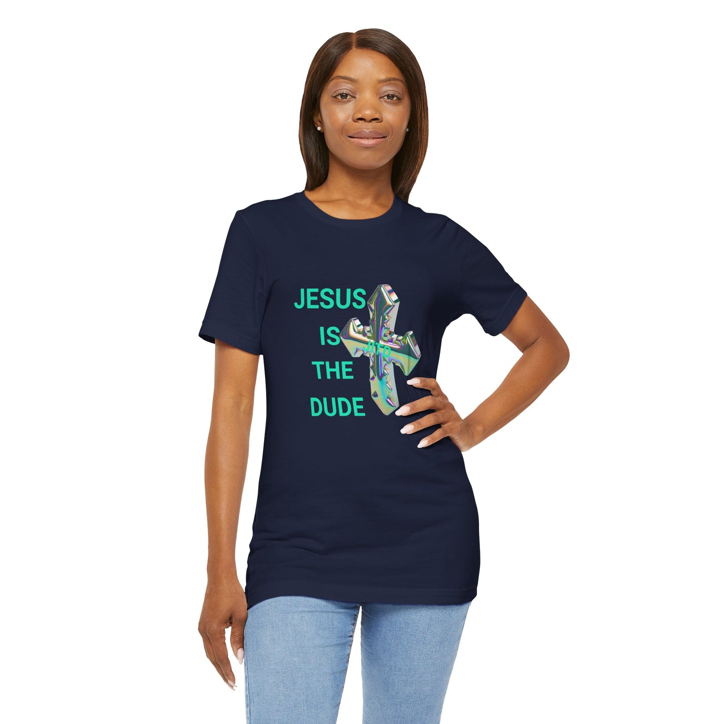 JITD IRIDESCENT CROSS TEE