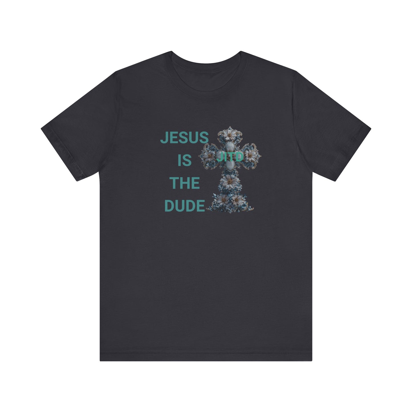 JITD BLUE FLOWER CROSS TEE