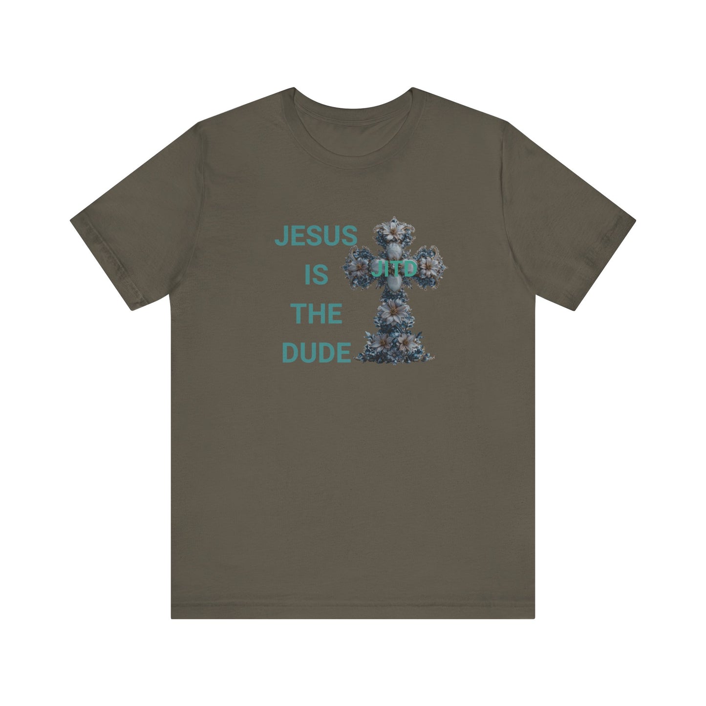 JITD BLUE FLOWER CROSS TEE