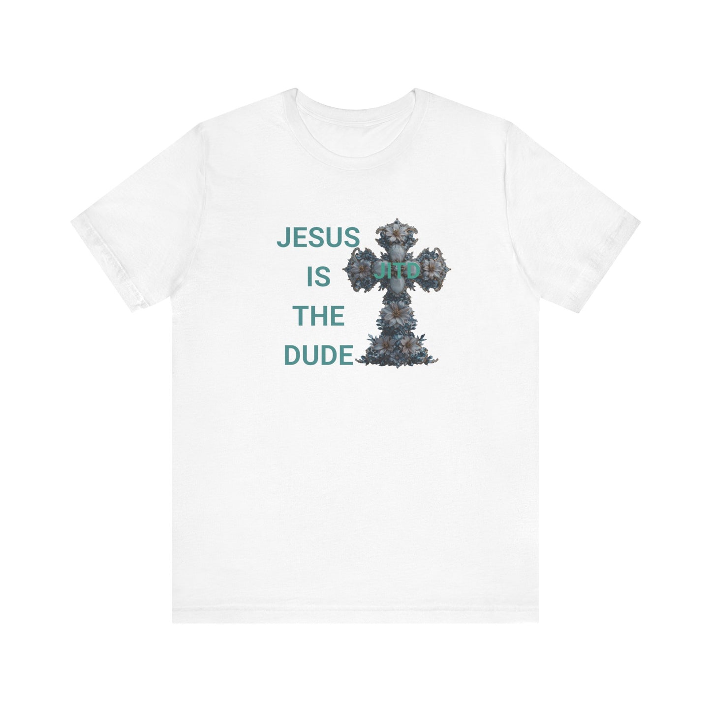 JITD BLUE FLOWER CROSS TEE