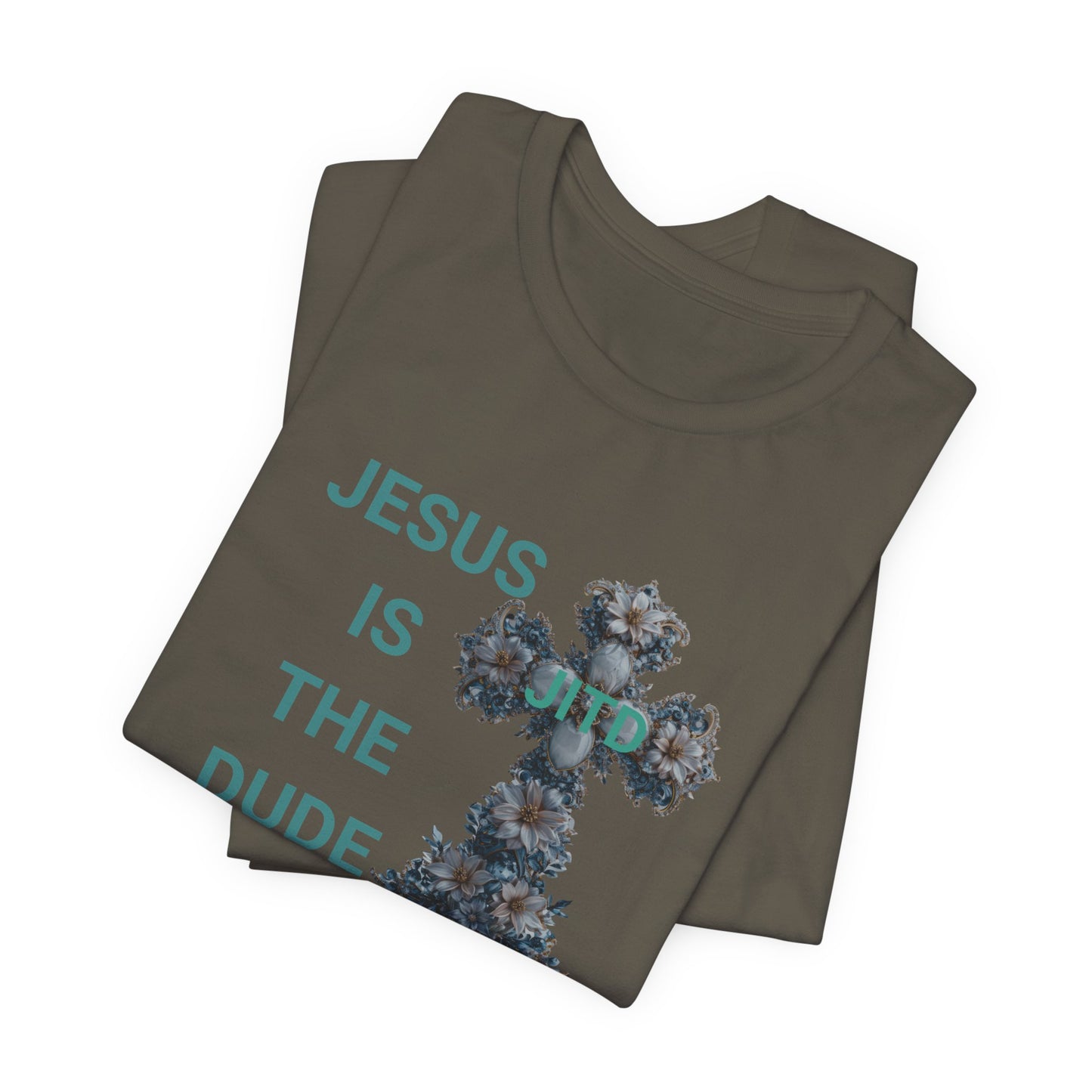 JITD BLUE FLOWER CROSS TEE