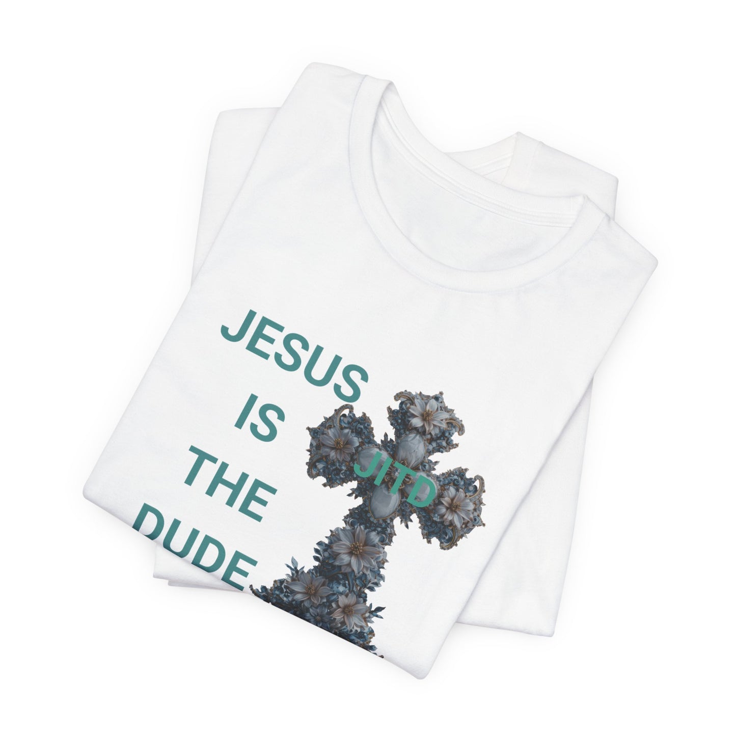 JITD BLUE FLOWER CROSS TEE