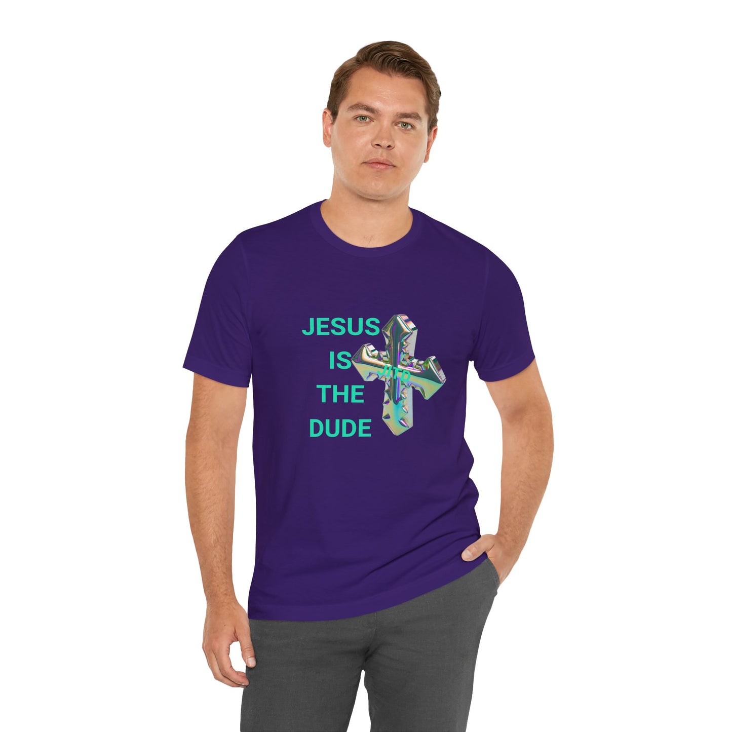 JITD IRIDESCENT CROSS TEE