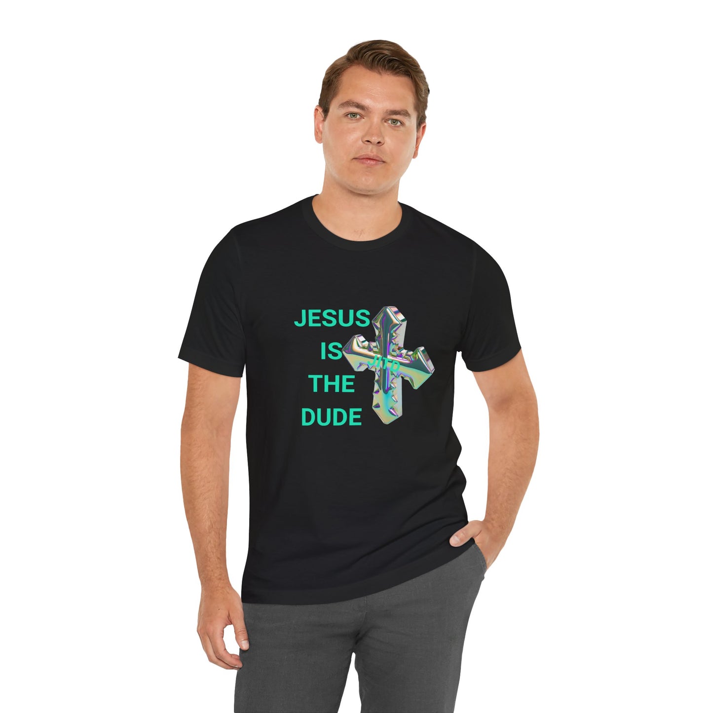 JITD IRIDESCENT CROSS TEE