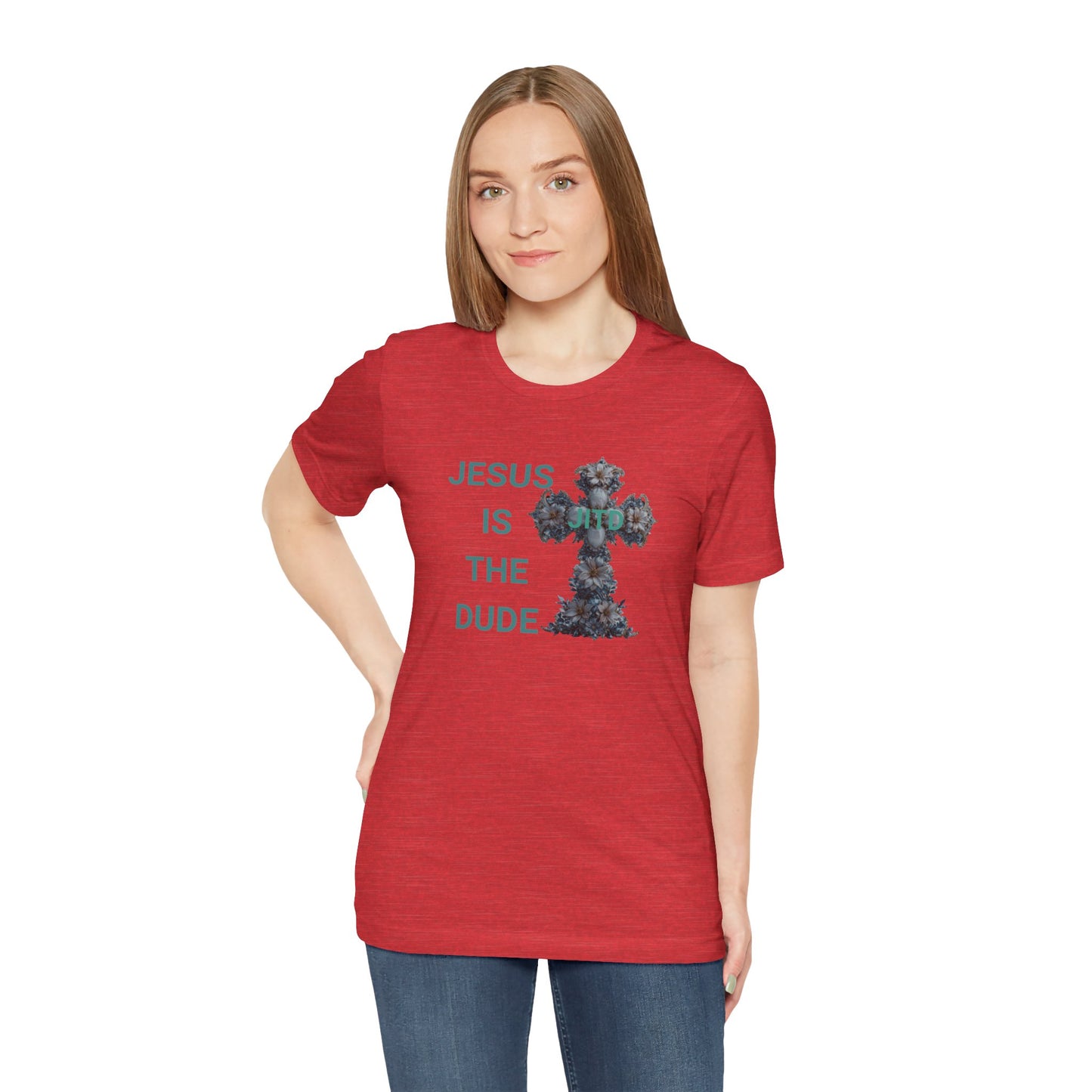 JITD BLUE FLOWER CROSS TEE