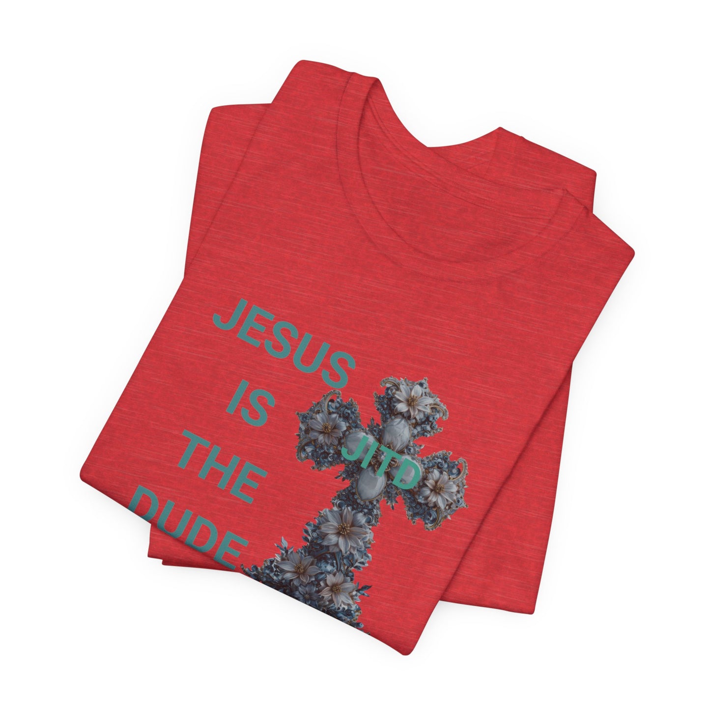 JITD BLUE FLOWER CROSS TEE