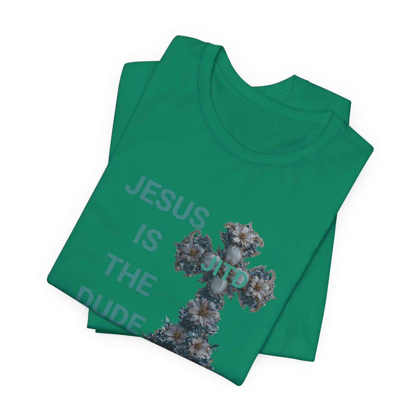 JITD BLUE FLOWER CROSS TEE