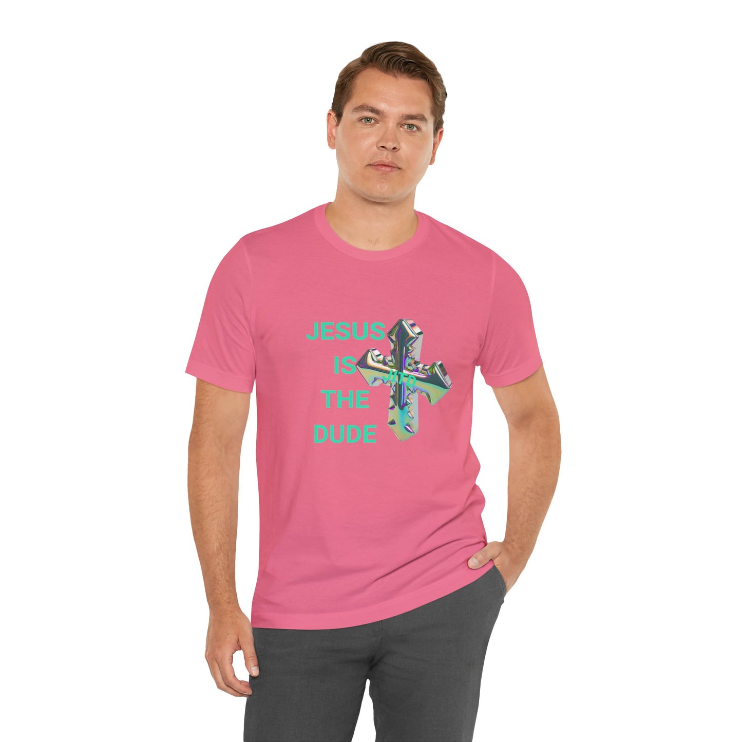 JITD IRIDESCENT CROSS TEE
