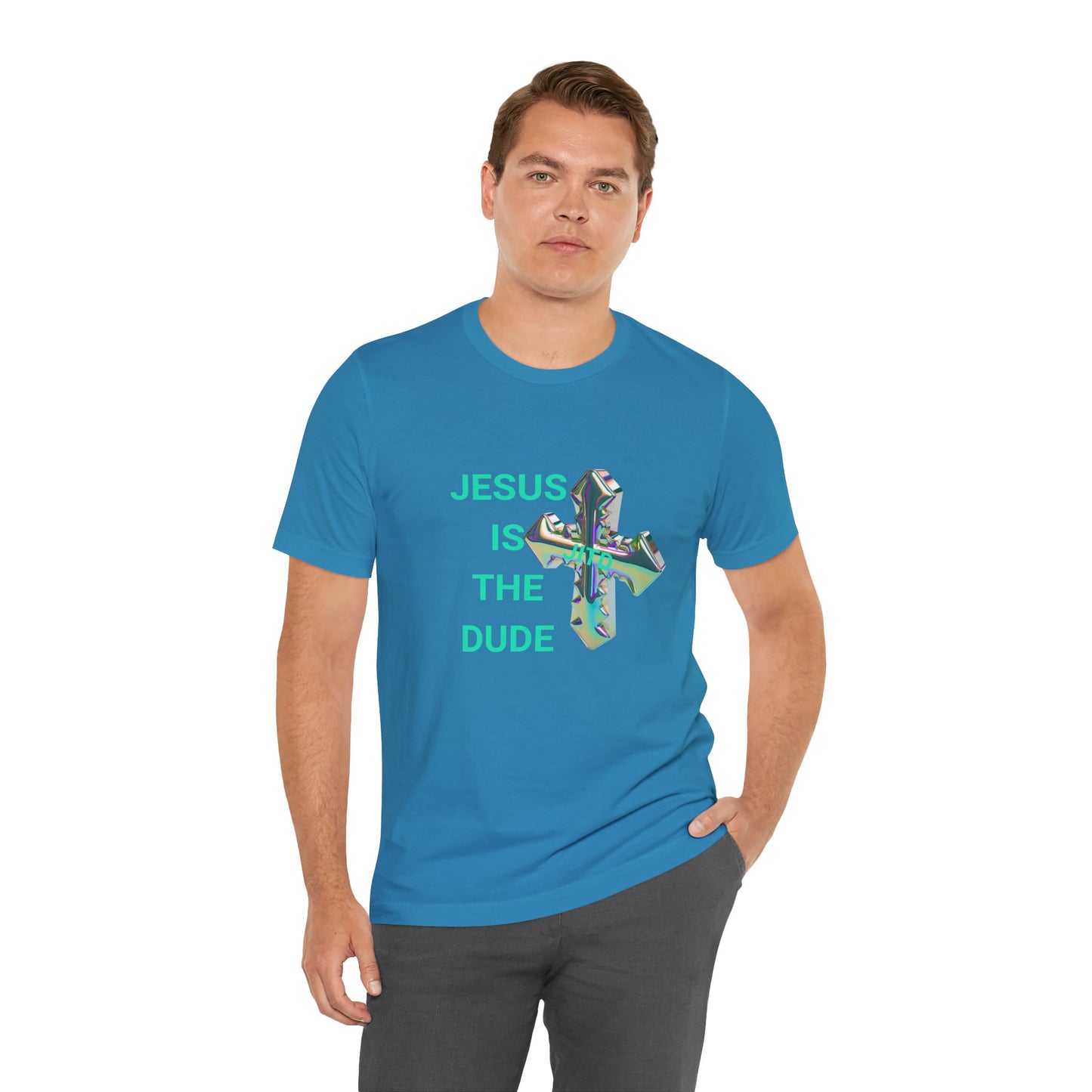 JITD IRIDESCENT CROSS TEE