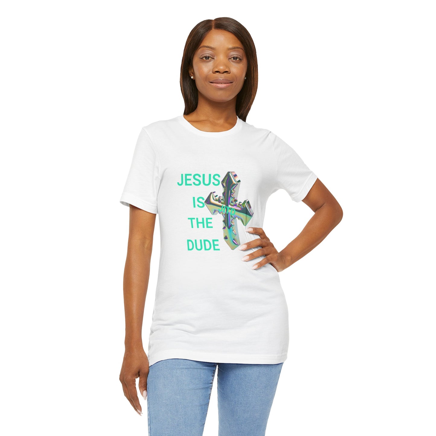 JITD IRIDESCENT CROSS TEE