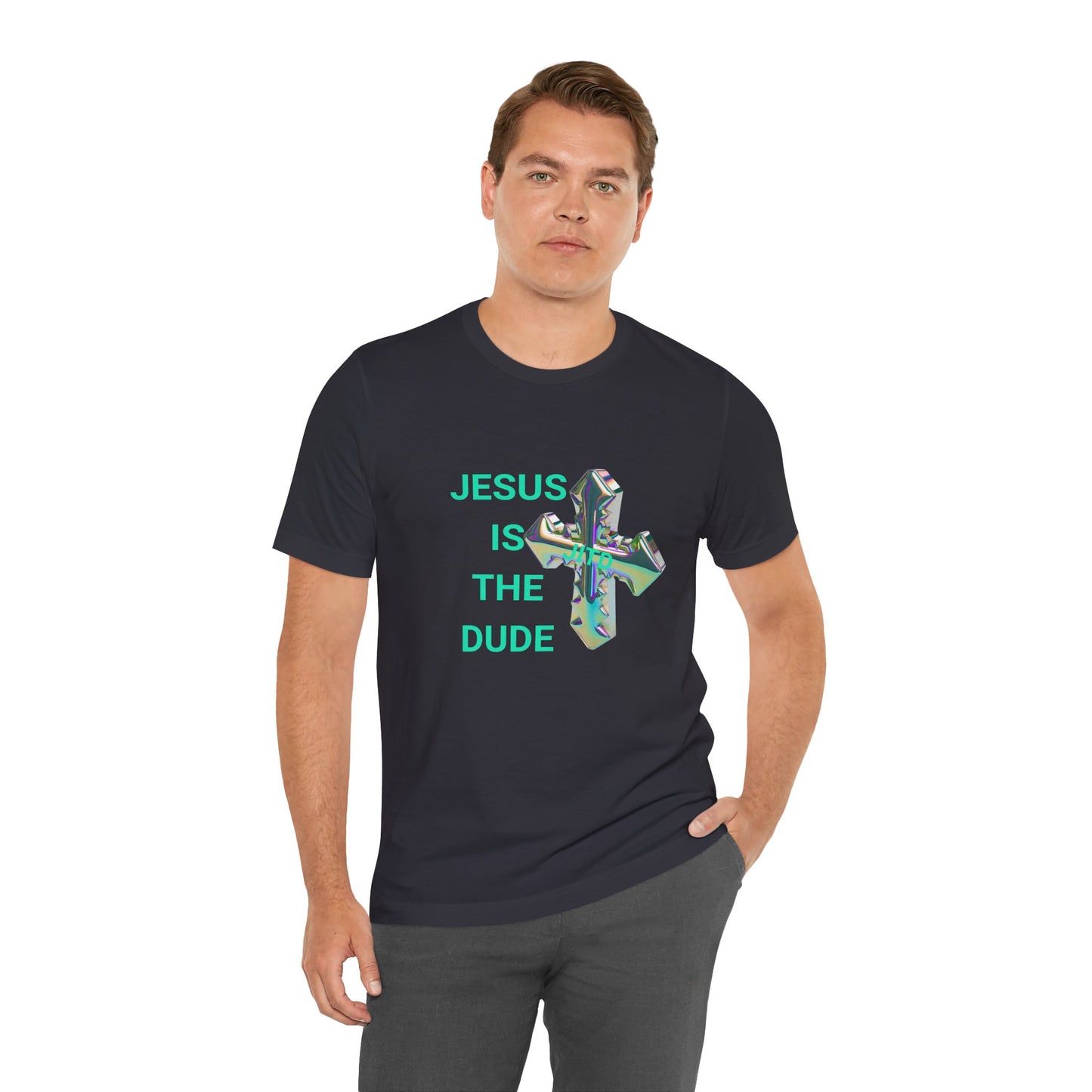 JITD IRIDESCENT CROSS TEE