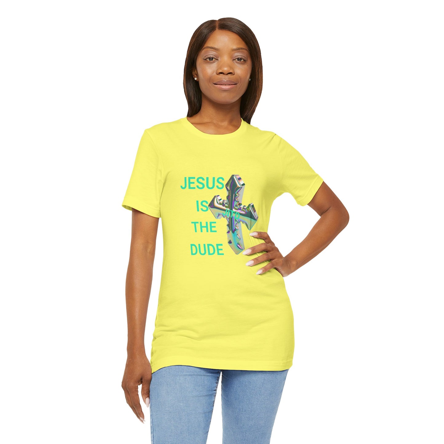 JITD IRIDESCENT CROSS TEE