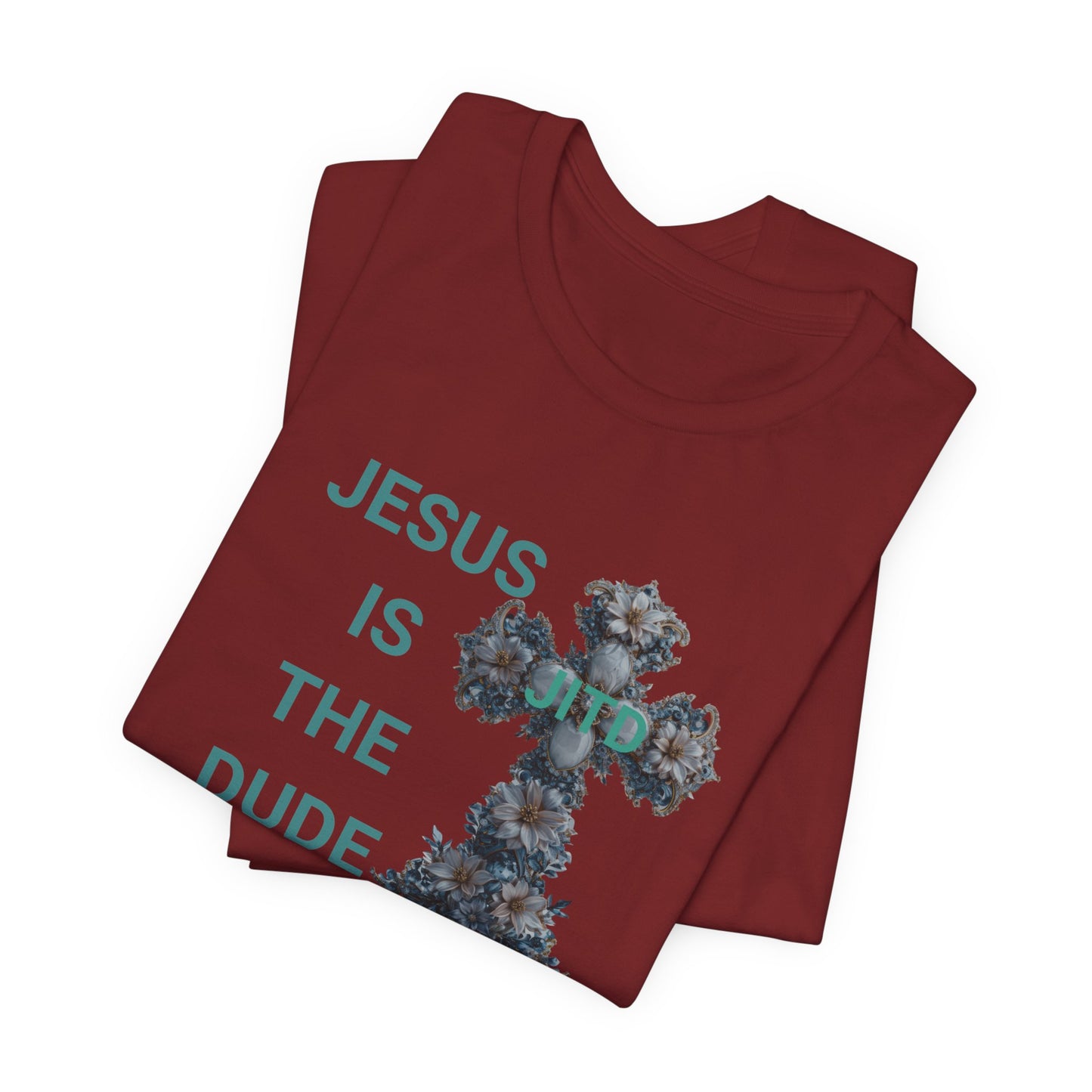 JITD BLUE FLOWER CROSS TEE
