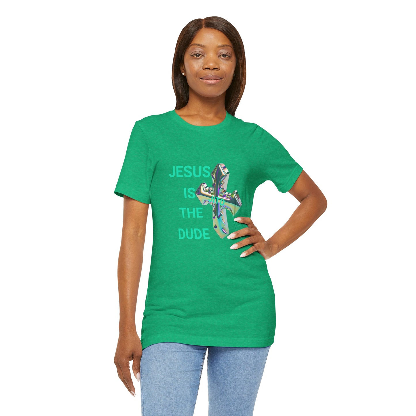 JITD IRIDESCENT CROSS TEE