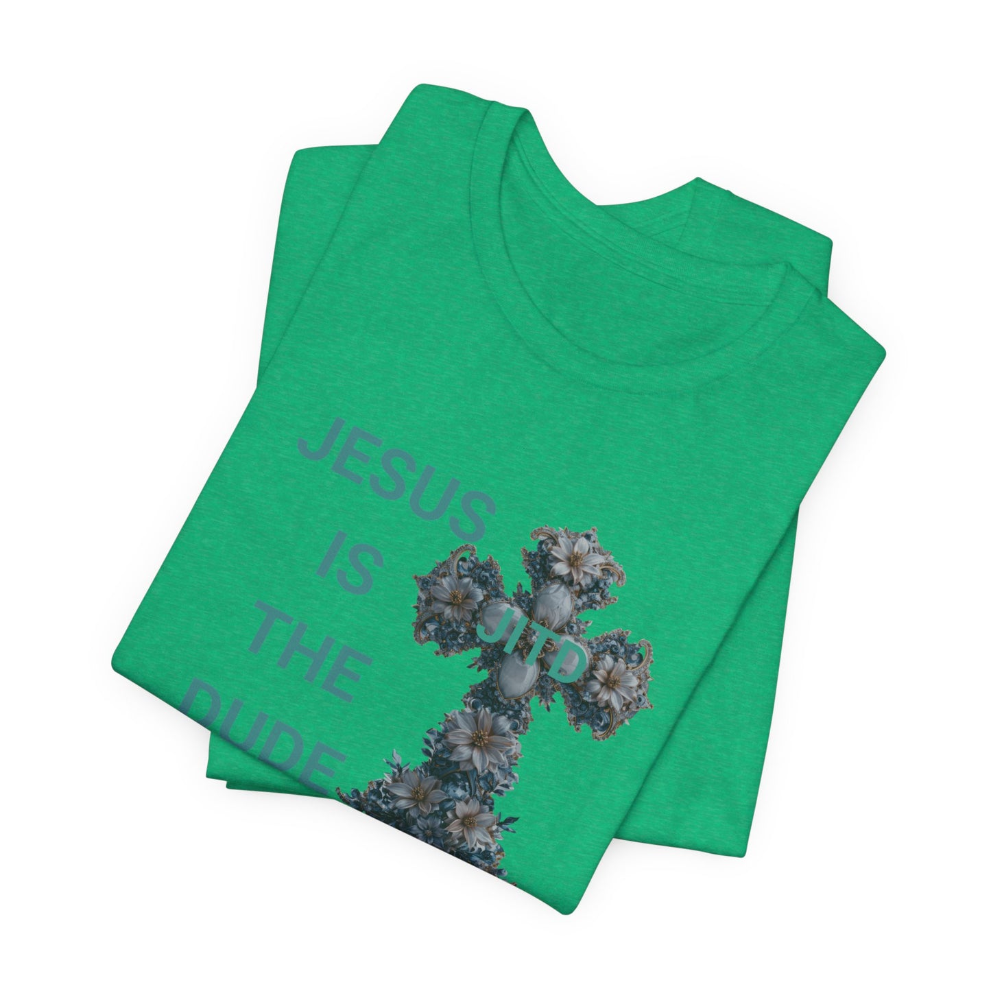 JITD BLUE FLOWER CROSS TEE