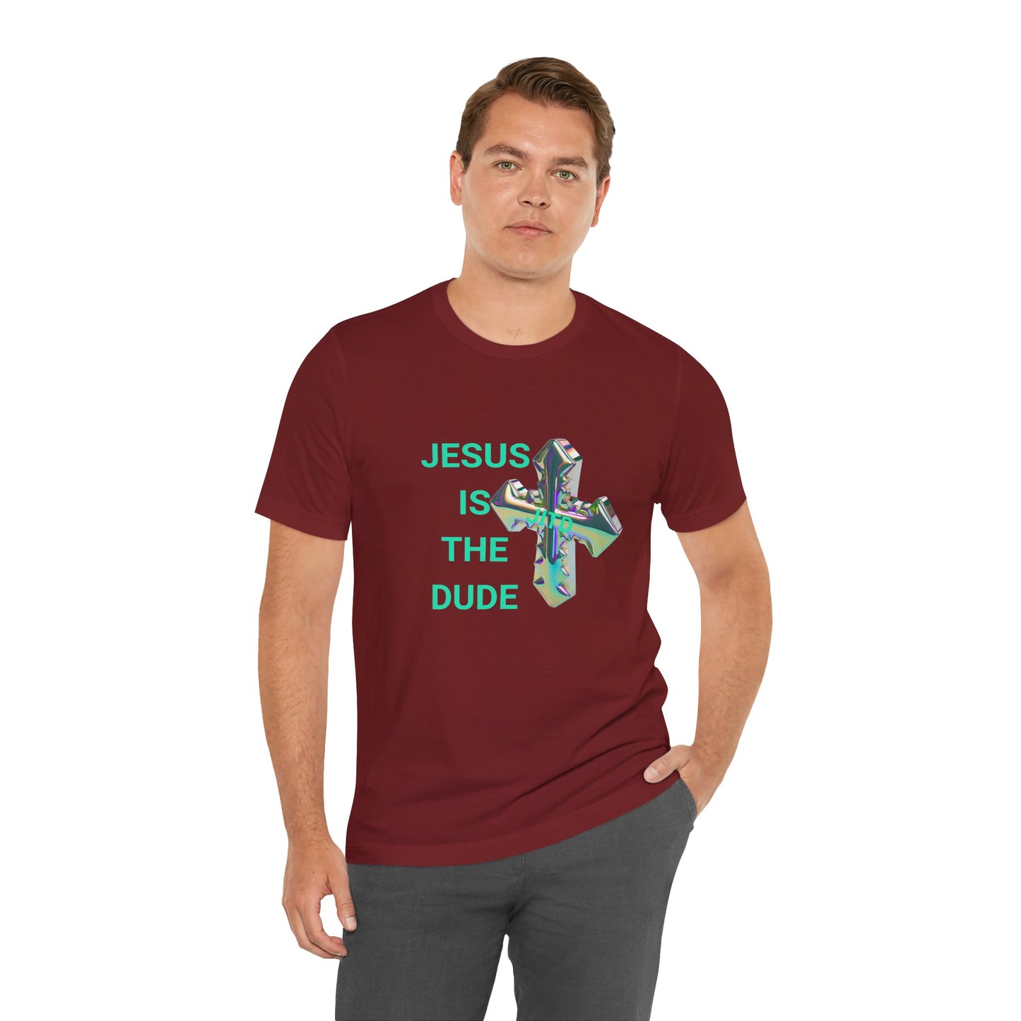 JITD IRIDESCENT CROSS TEE