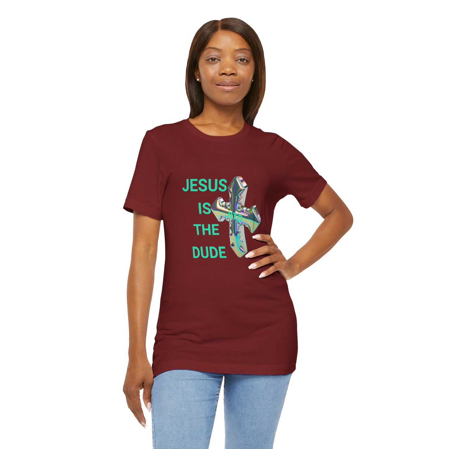 JITD IRIDESCENT CROSS TEE