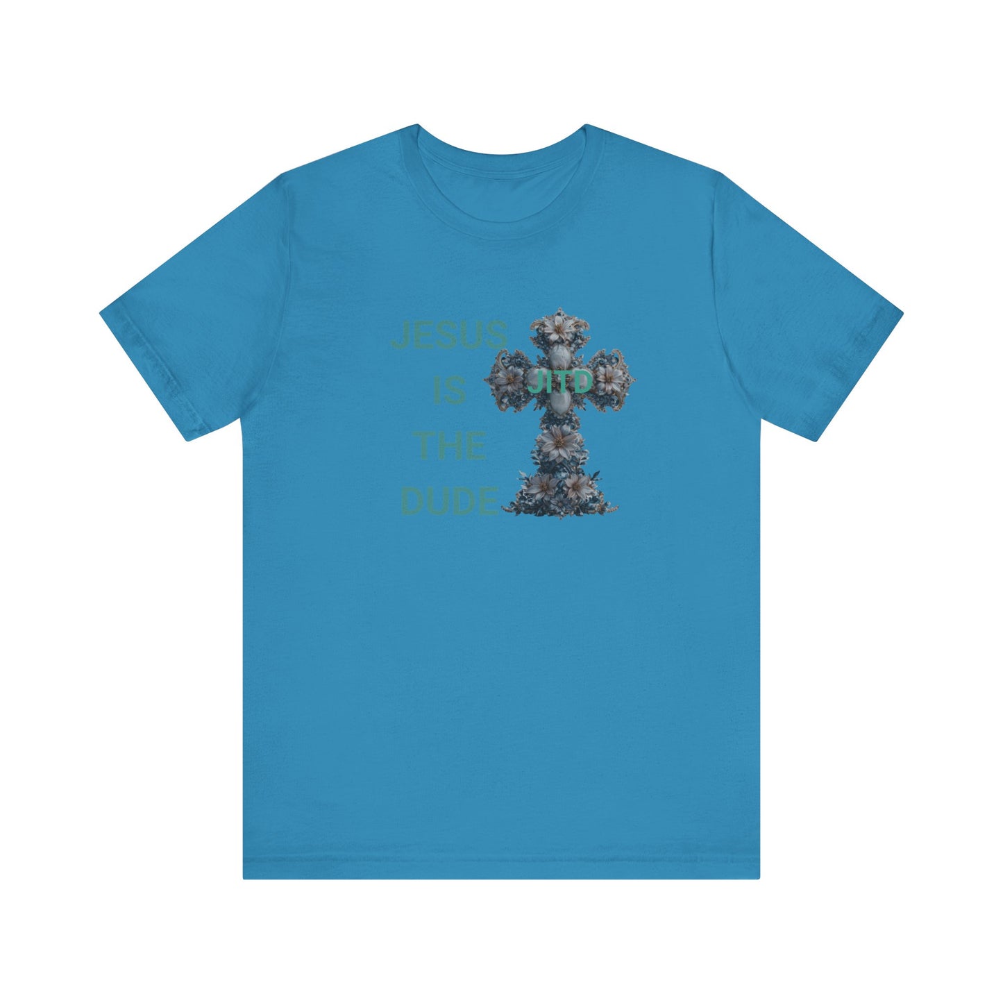 JITD BLUE FLOWER CROSS TEE
