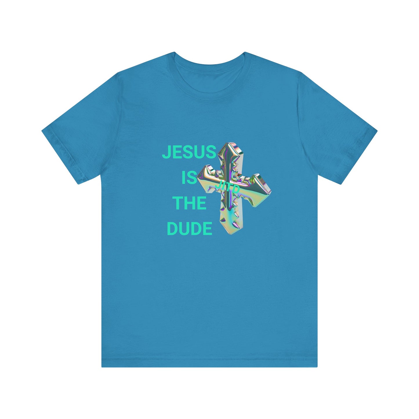JITD IRIDESCENT CROSS TEE