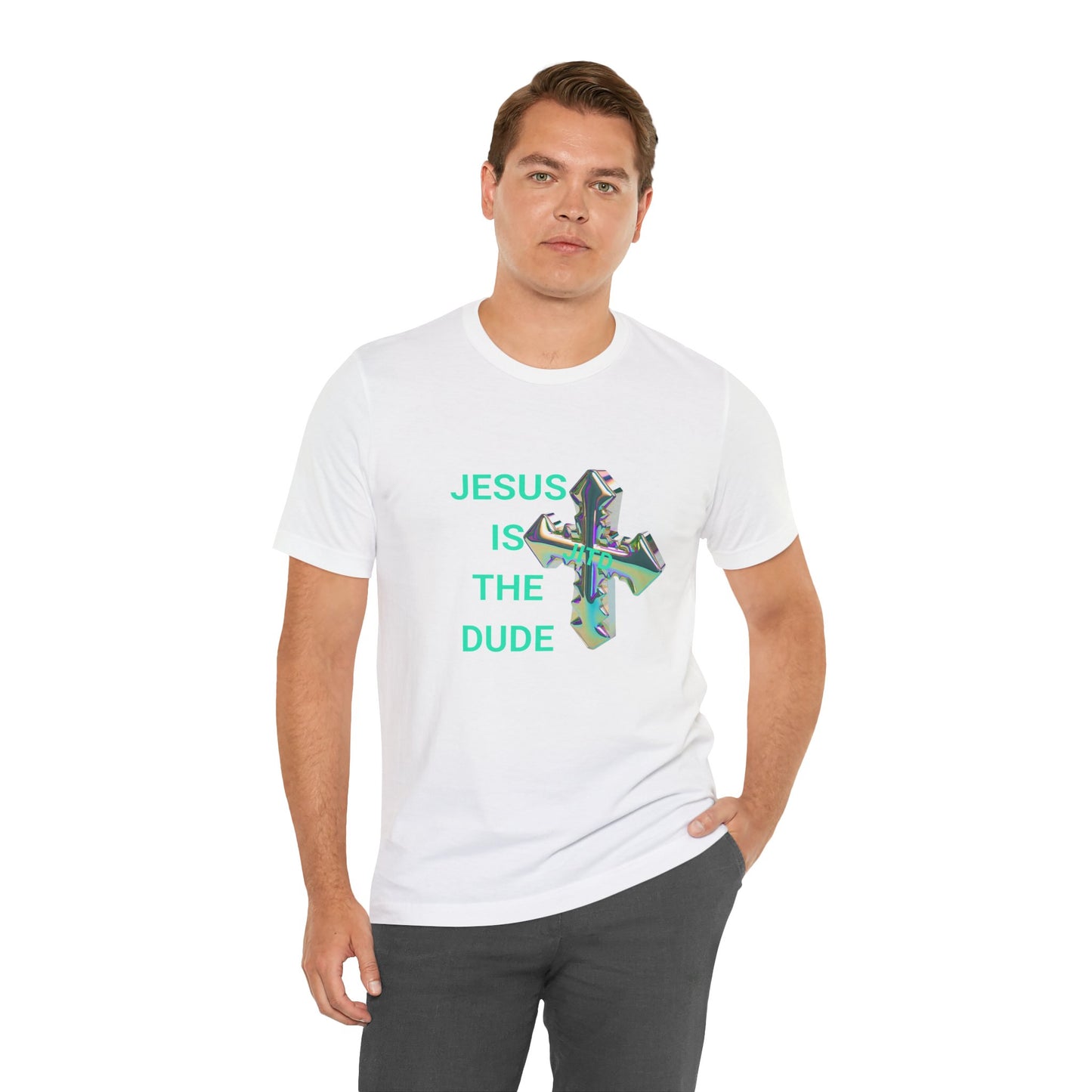 JITD IRIDESCENT CROSS TEE