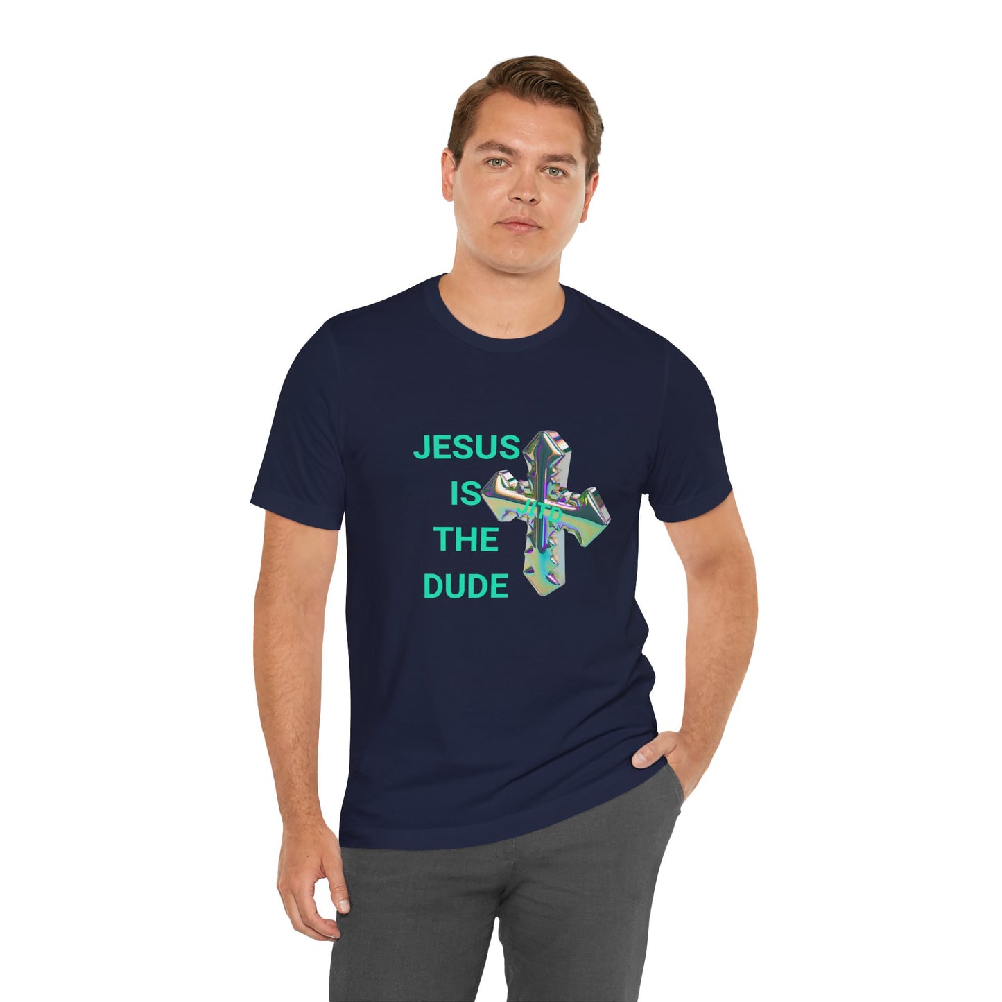 JITD IRIDESCENT CROSS TEE