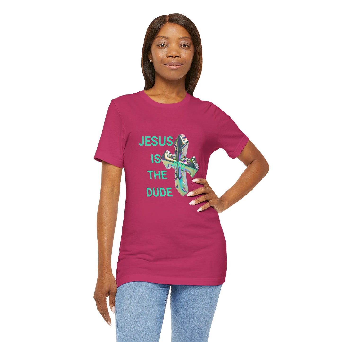 JITD IRIDESCENT CROSS TEE