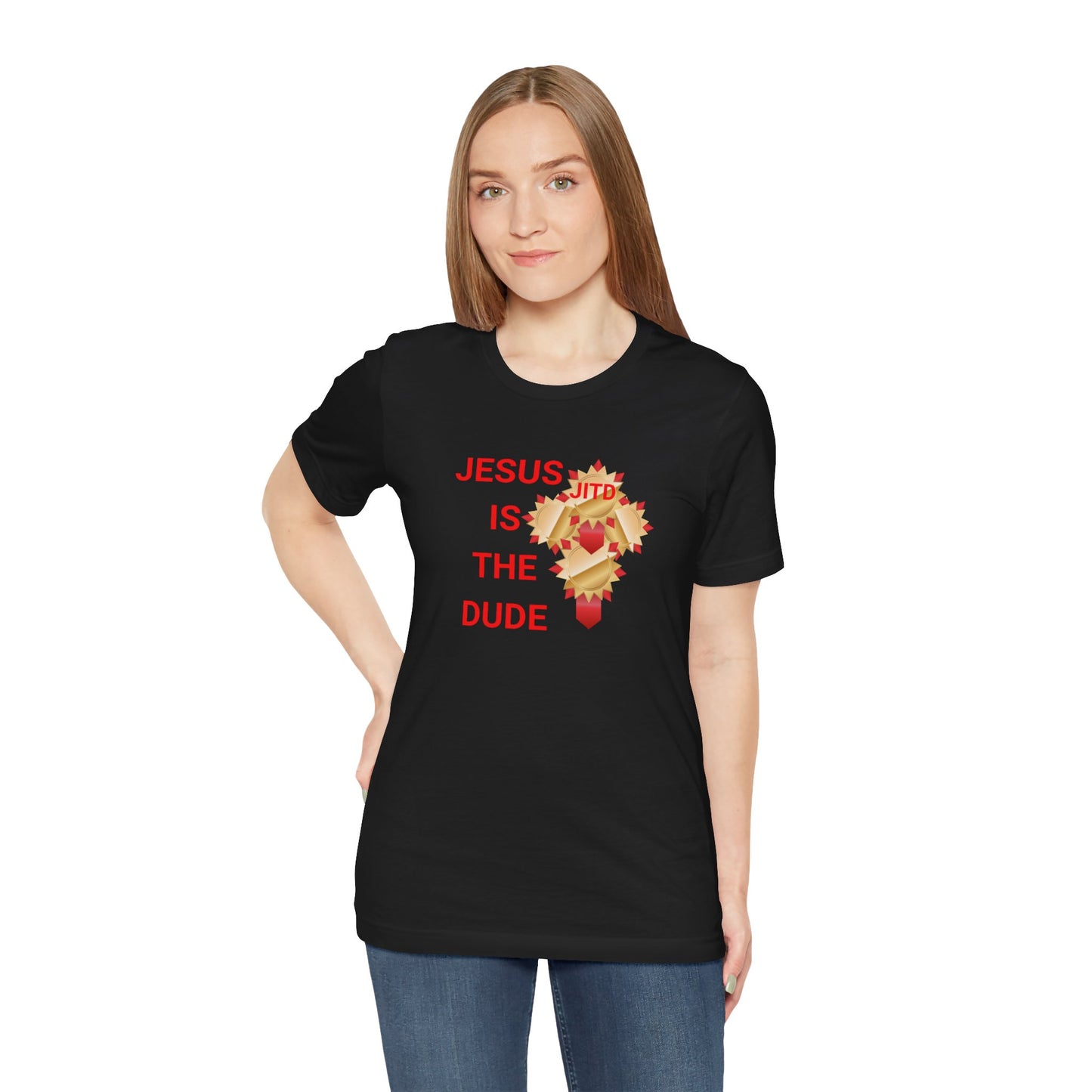 JITD RIBBON CROSS TEE