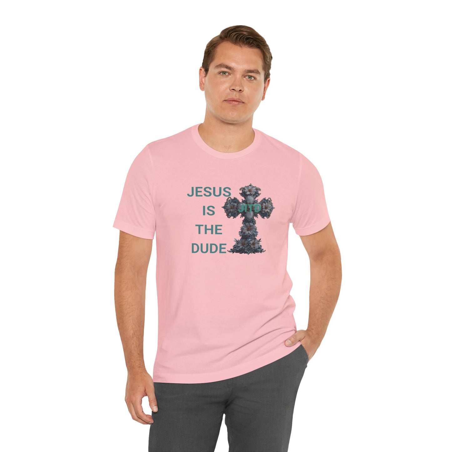 JITD BLUE FLOWER CROSS TEE