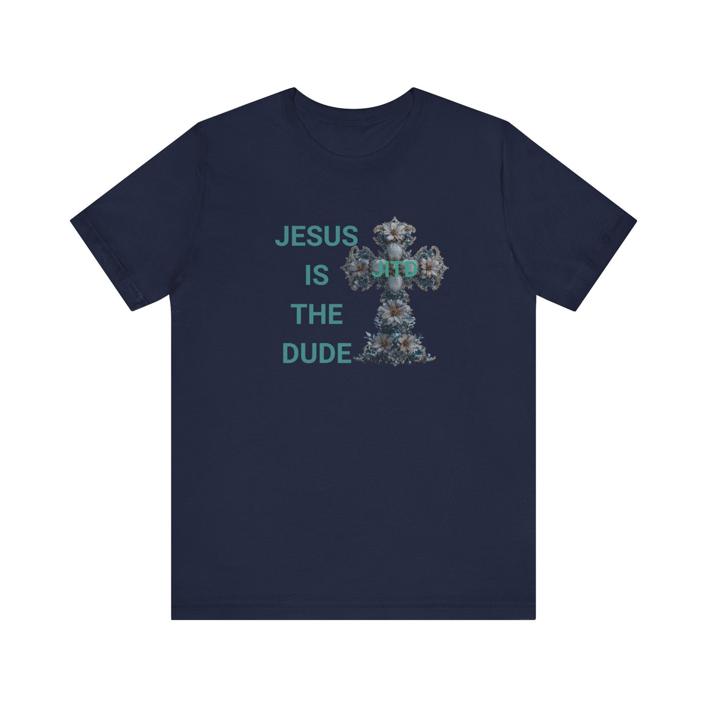 JITD BLUE FLOWER CROSS TEE
