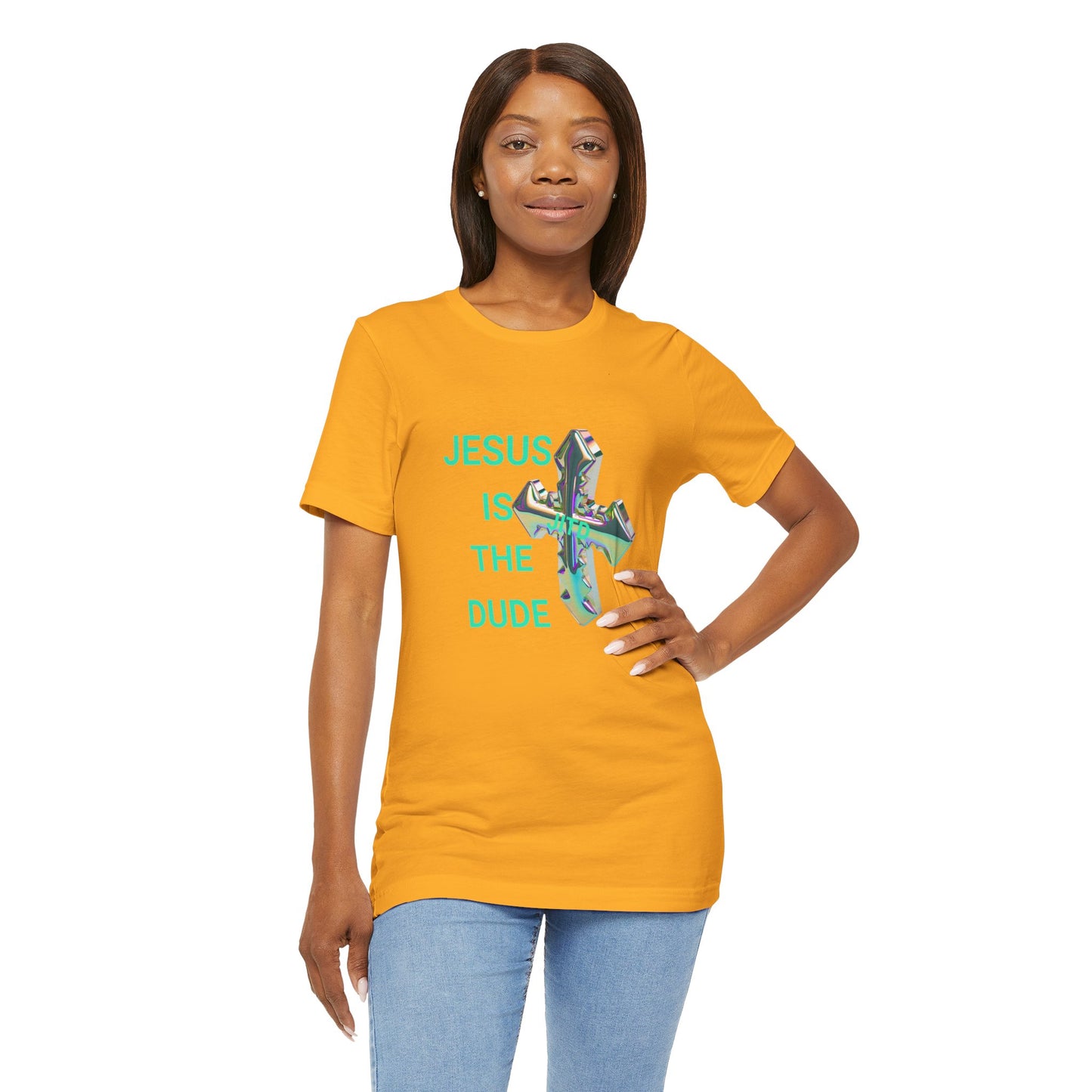 JITD IRIDESCENT CROSS TEE