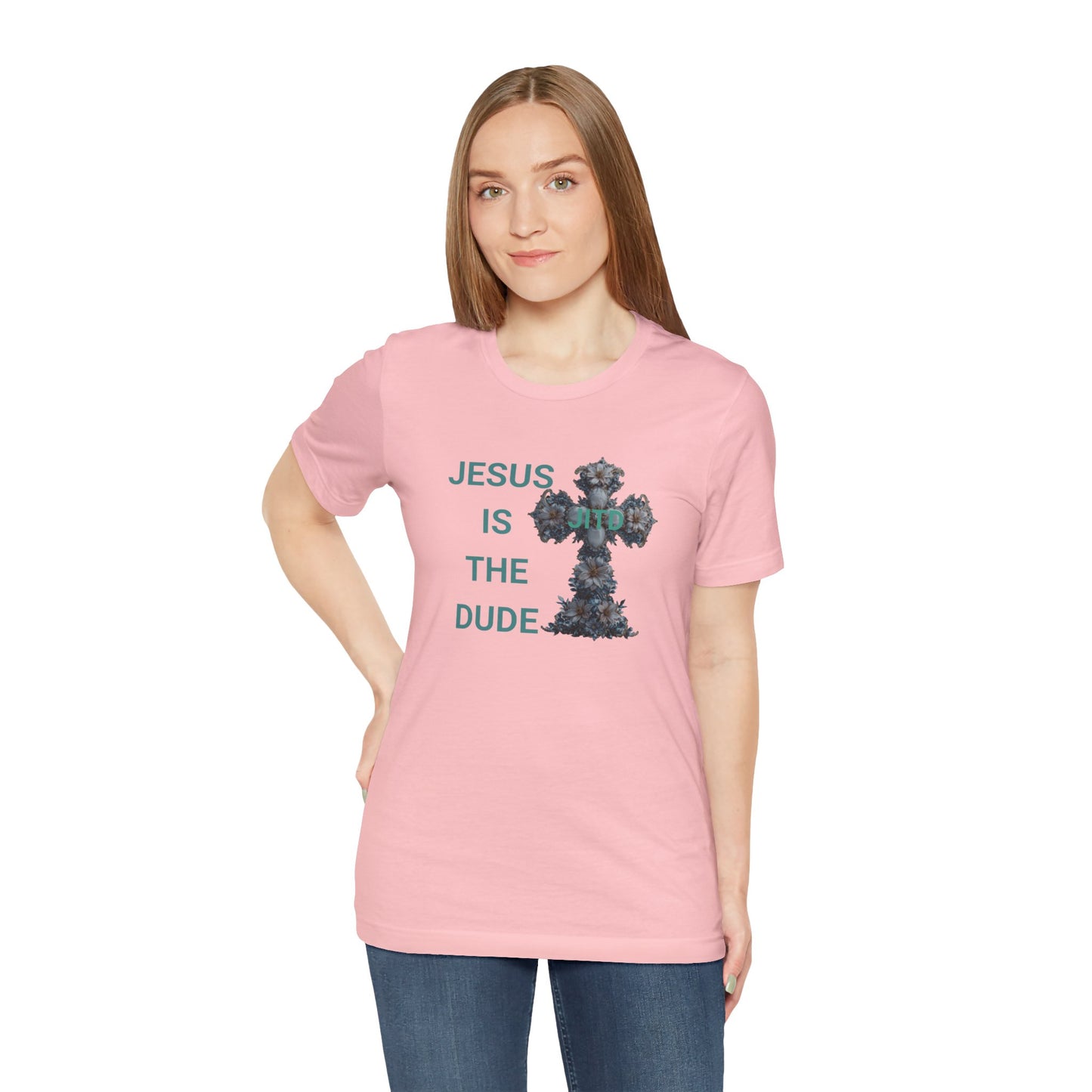 JITD BLUE FLOWER CROSS TEE