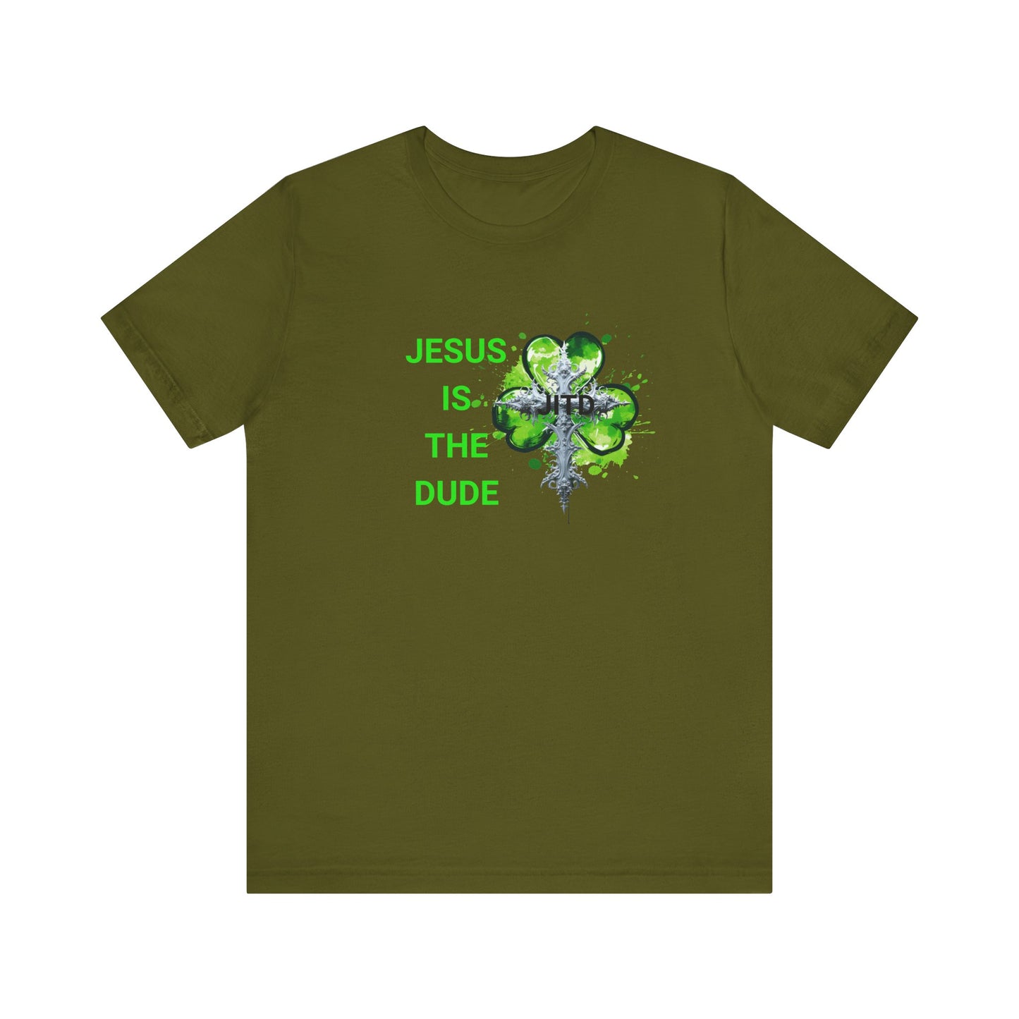 JITD GREEN HEART CROSS TEE