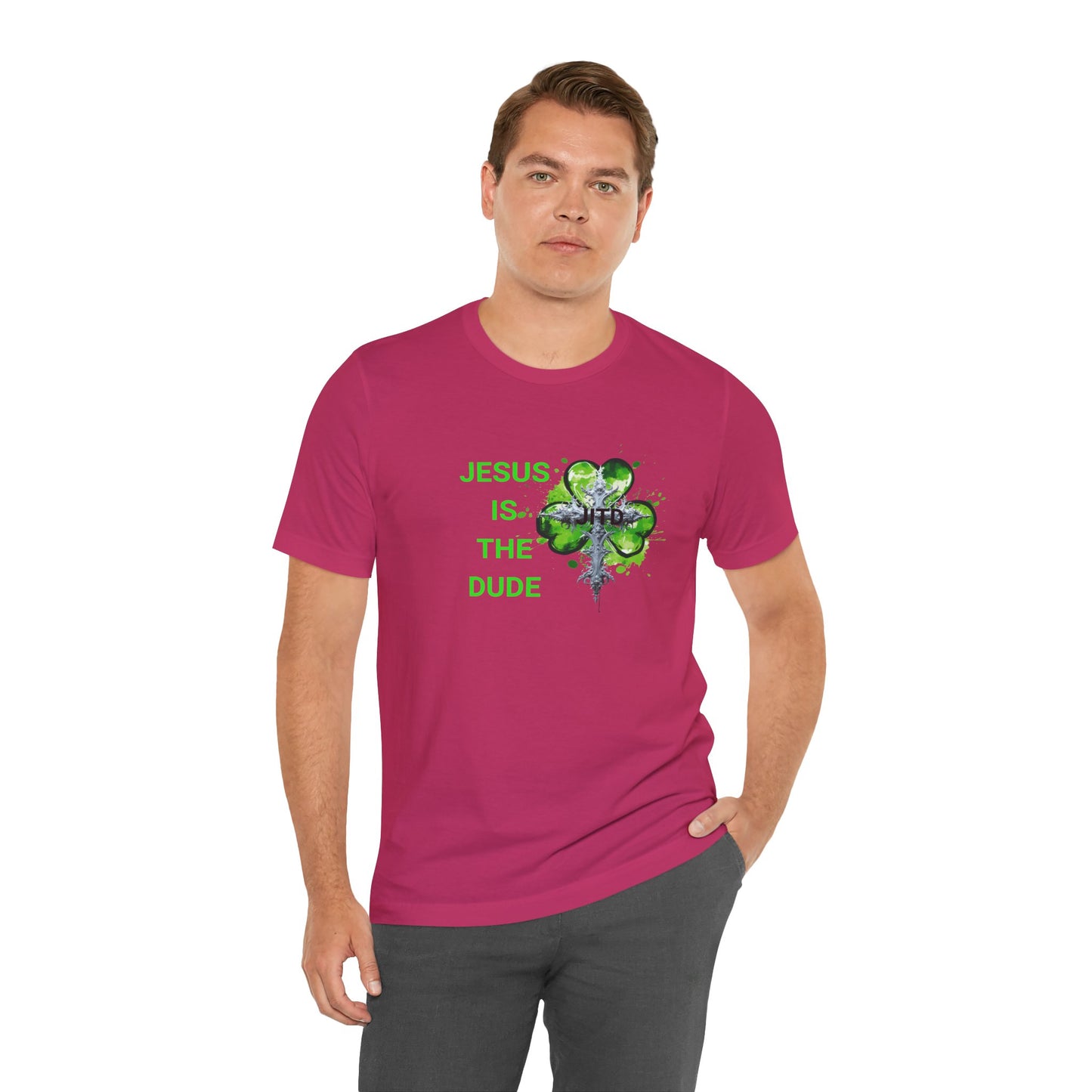 JITD GREEN HEART CROSS TEE