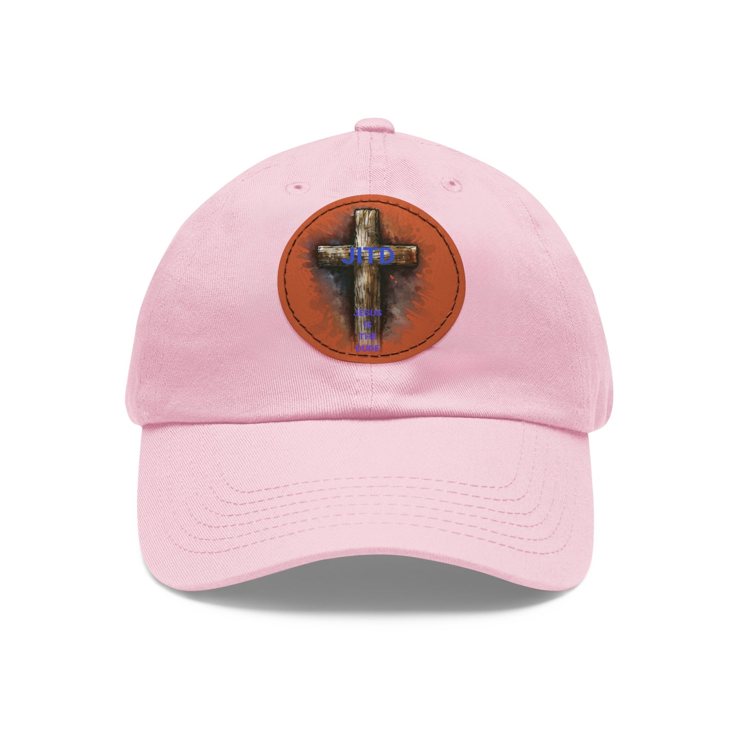 JITD WOODEN CROSS HAT WITH LEATHER PATCH