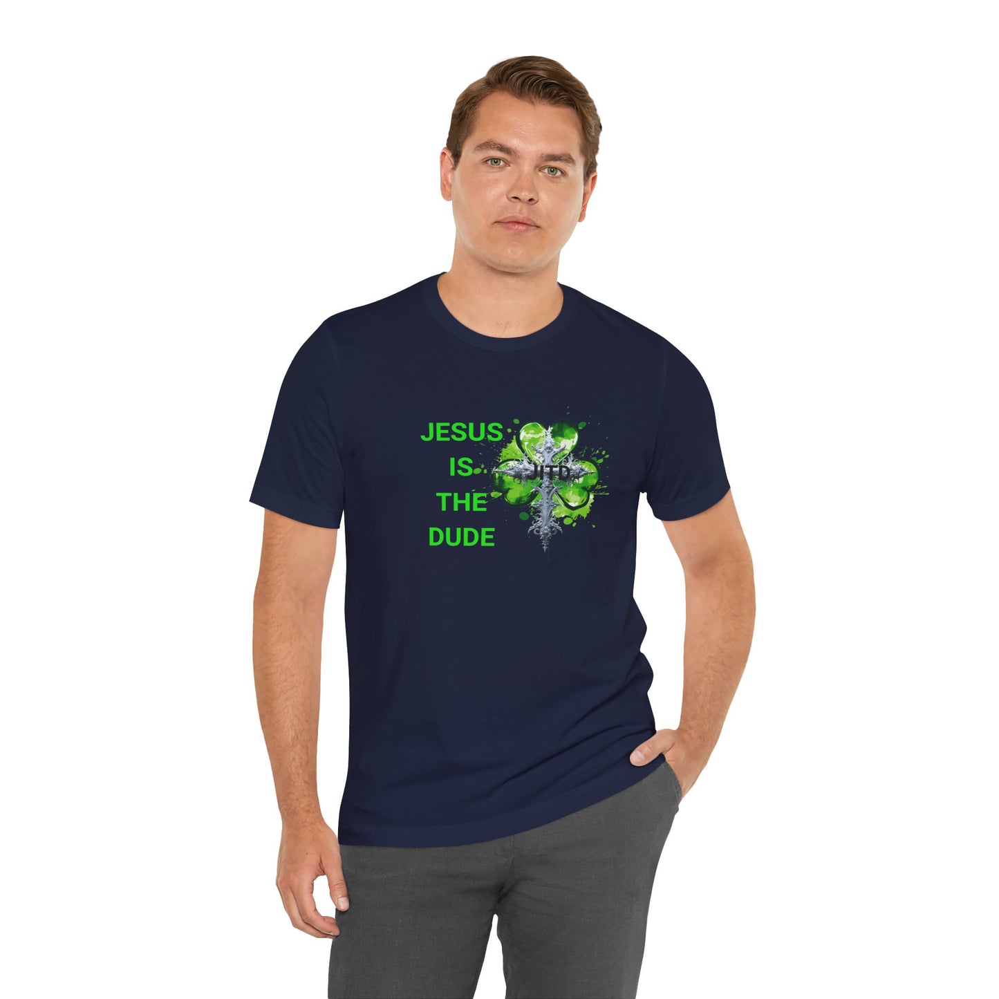JITD GREEN HEART CROSS TEE