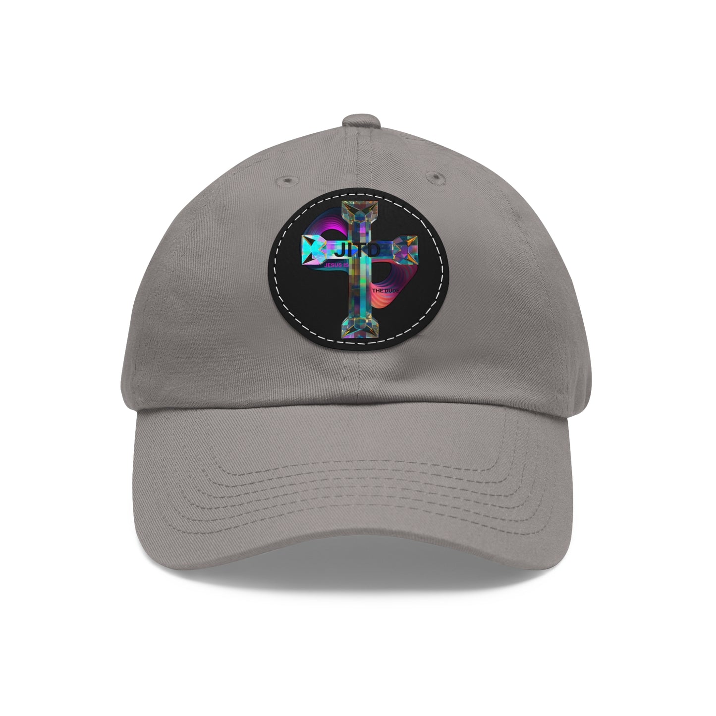JITD CRYSTAL CROSS HAT WITH LEATHER PATCH