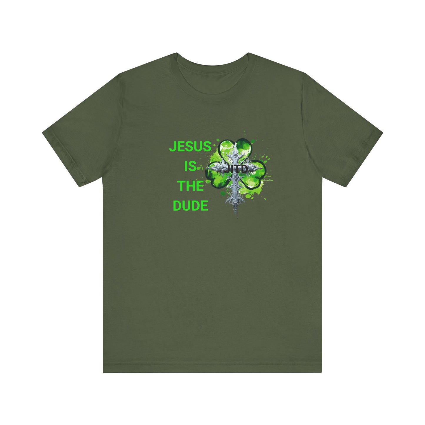 JITD GREEN HEART CROSS TEE
