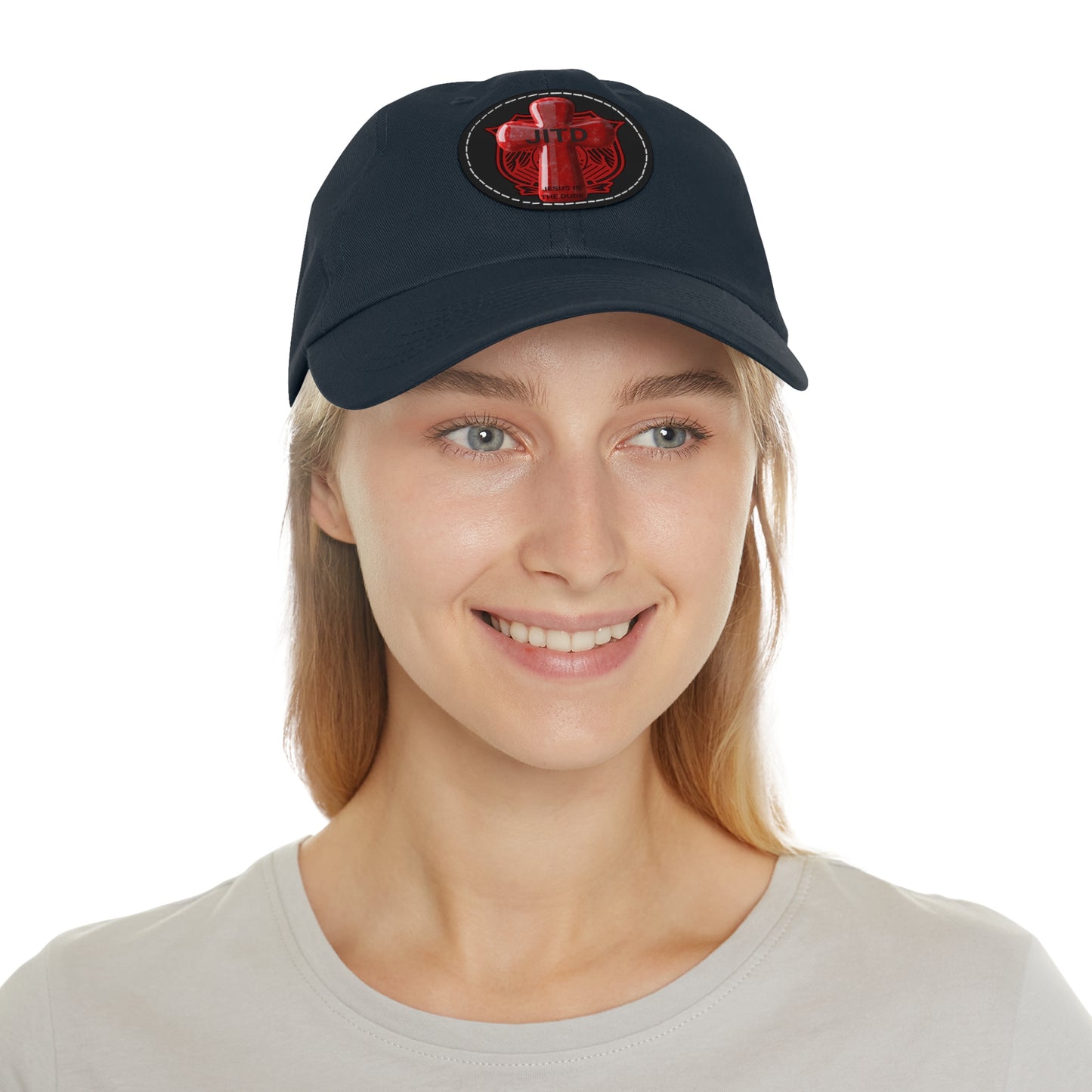 JITD RED SHIELD CROSS HAT WITH LEATHER PATCH