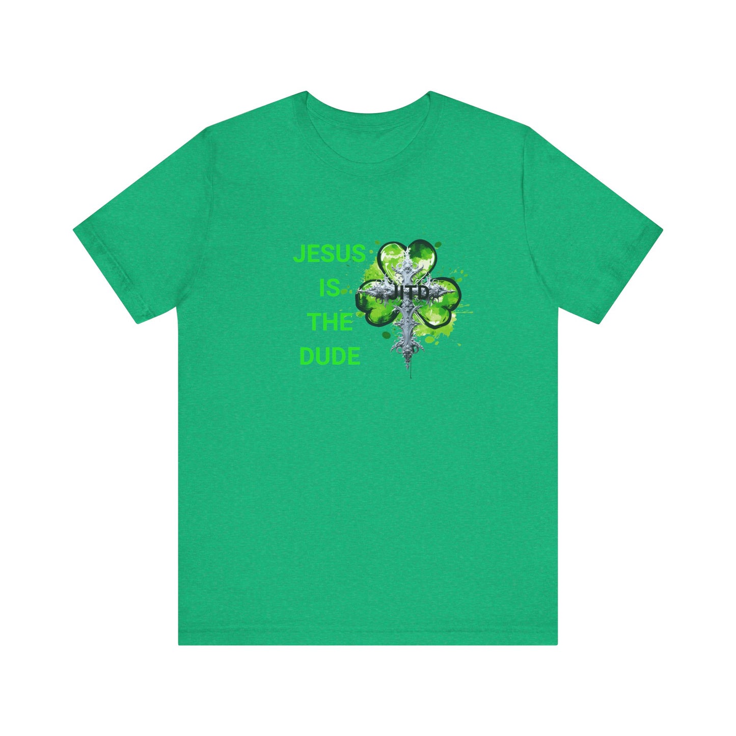 JITD GREEN HEART CROSS TEE
