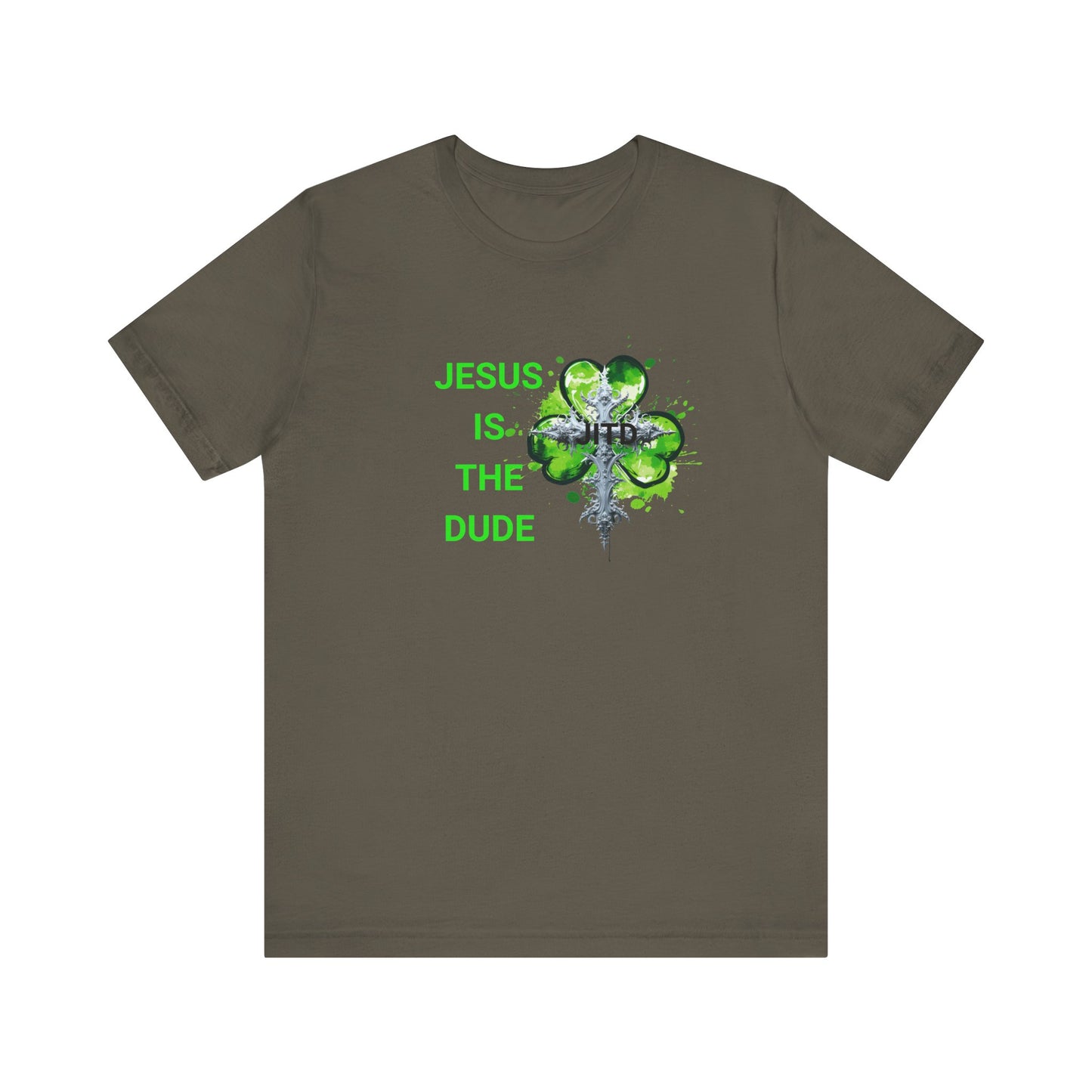 JITD GREEN HEART CROSS TEE