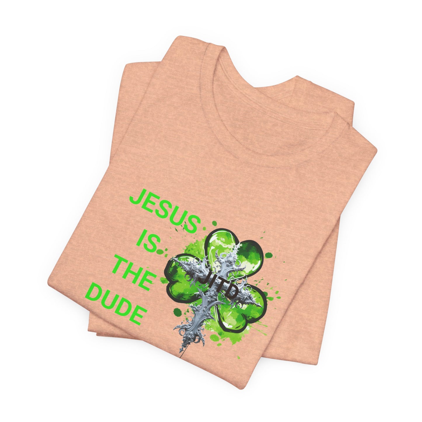 JITD GREEN HEART CROSS TEE